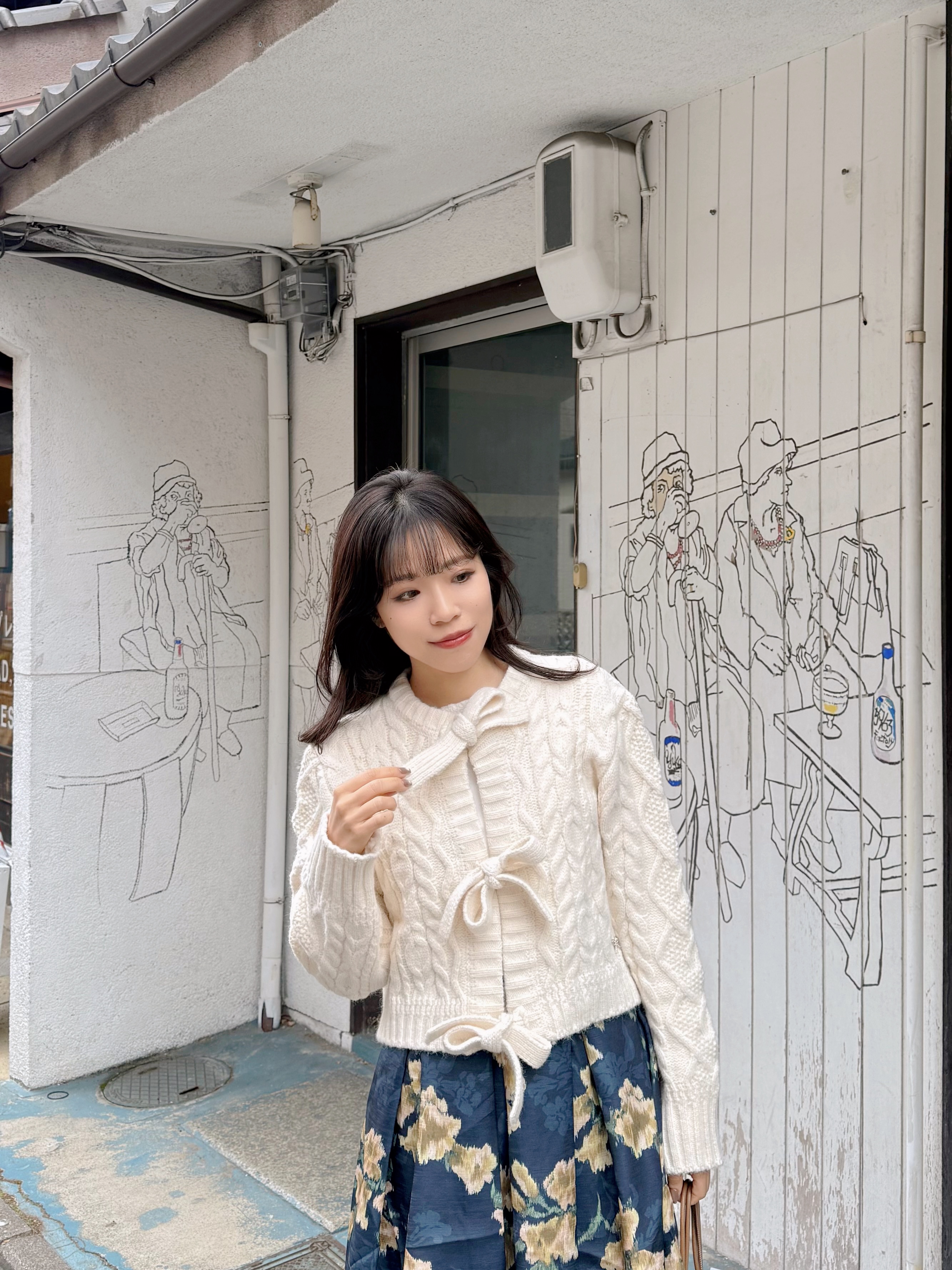 2色•蝴蝶結羅紋短款冷外套