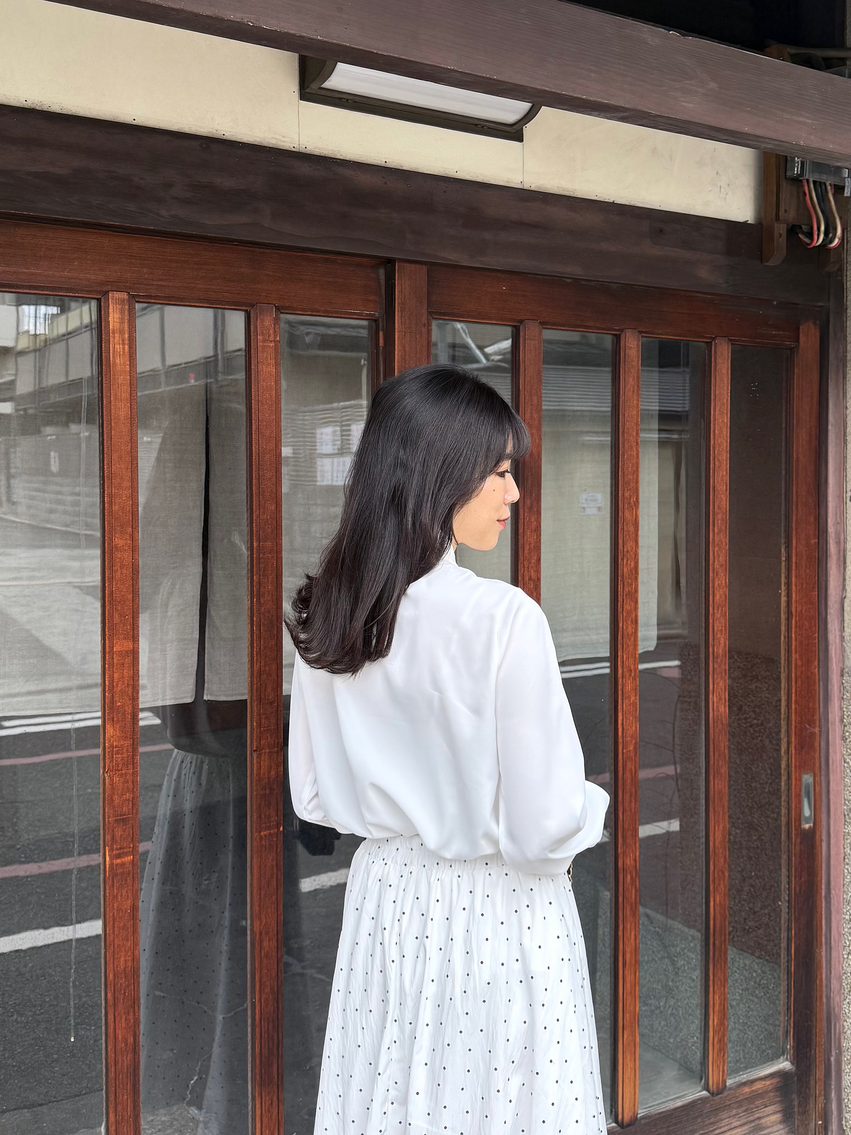 SpecialPrice•3色•蕾絲蝴蝶結領雪紡上衣