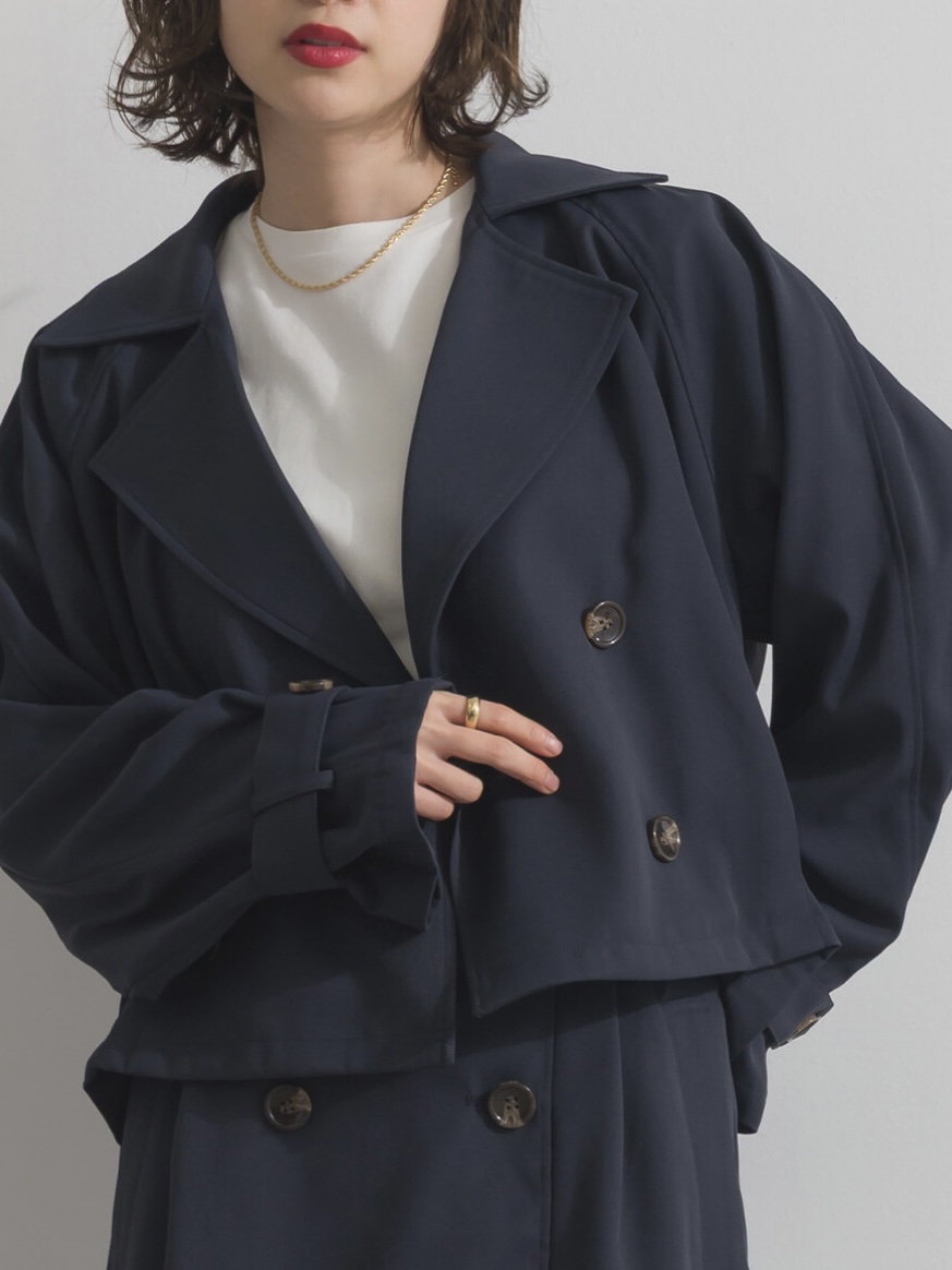 3色•基礎短款後波浪乾濕外套