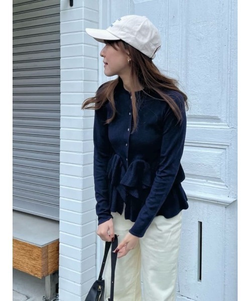 5色•波浪擺針織外套