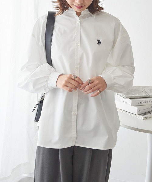 Polo刺繡logo長款恤衫