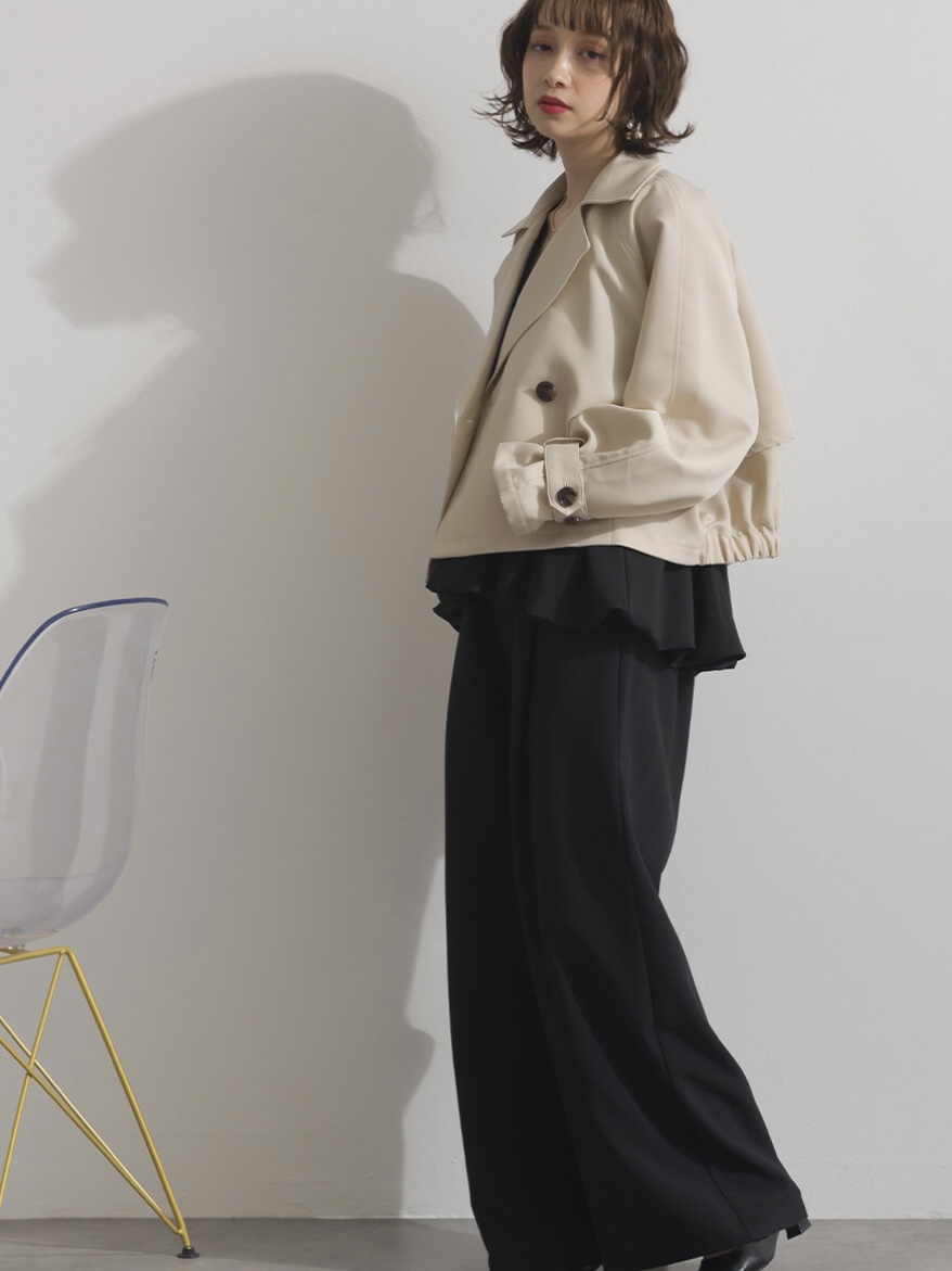 3色•基礎短款後波浪乾濕外套