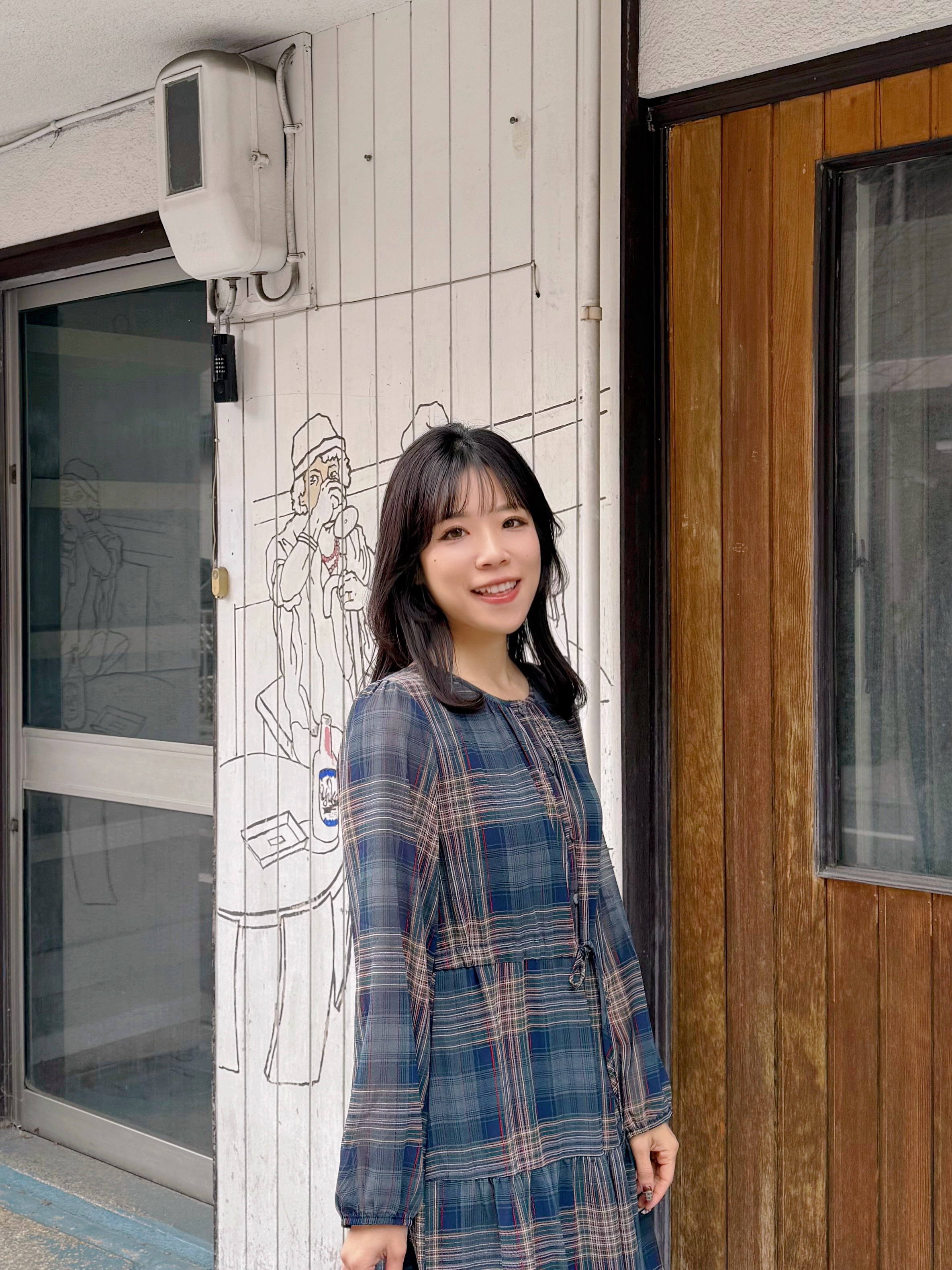 英倫格雪紡連身裙