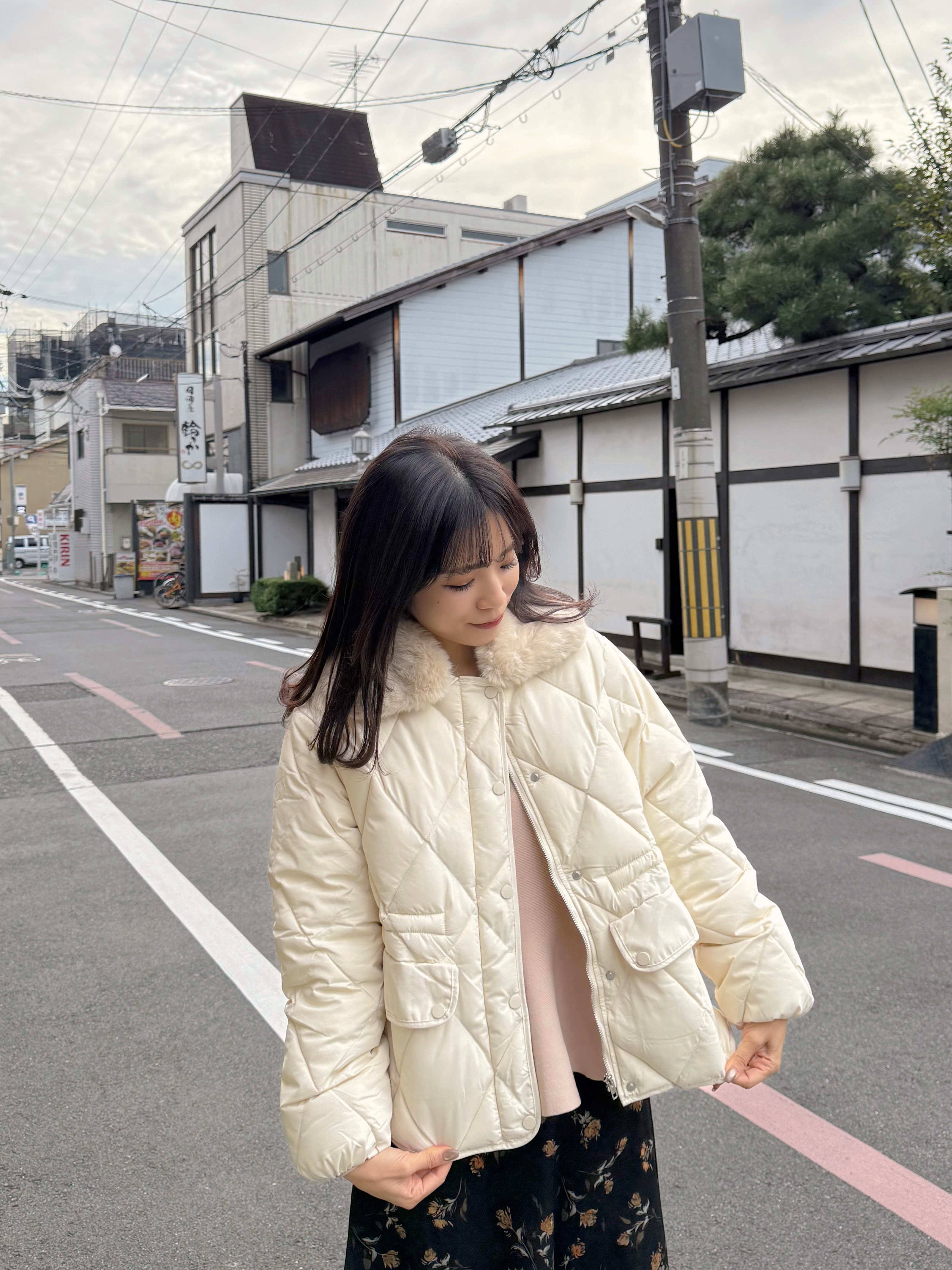 2色•毛毛領夾綿拉鍊外套