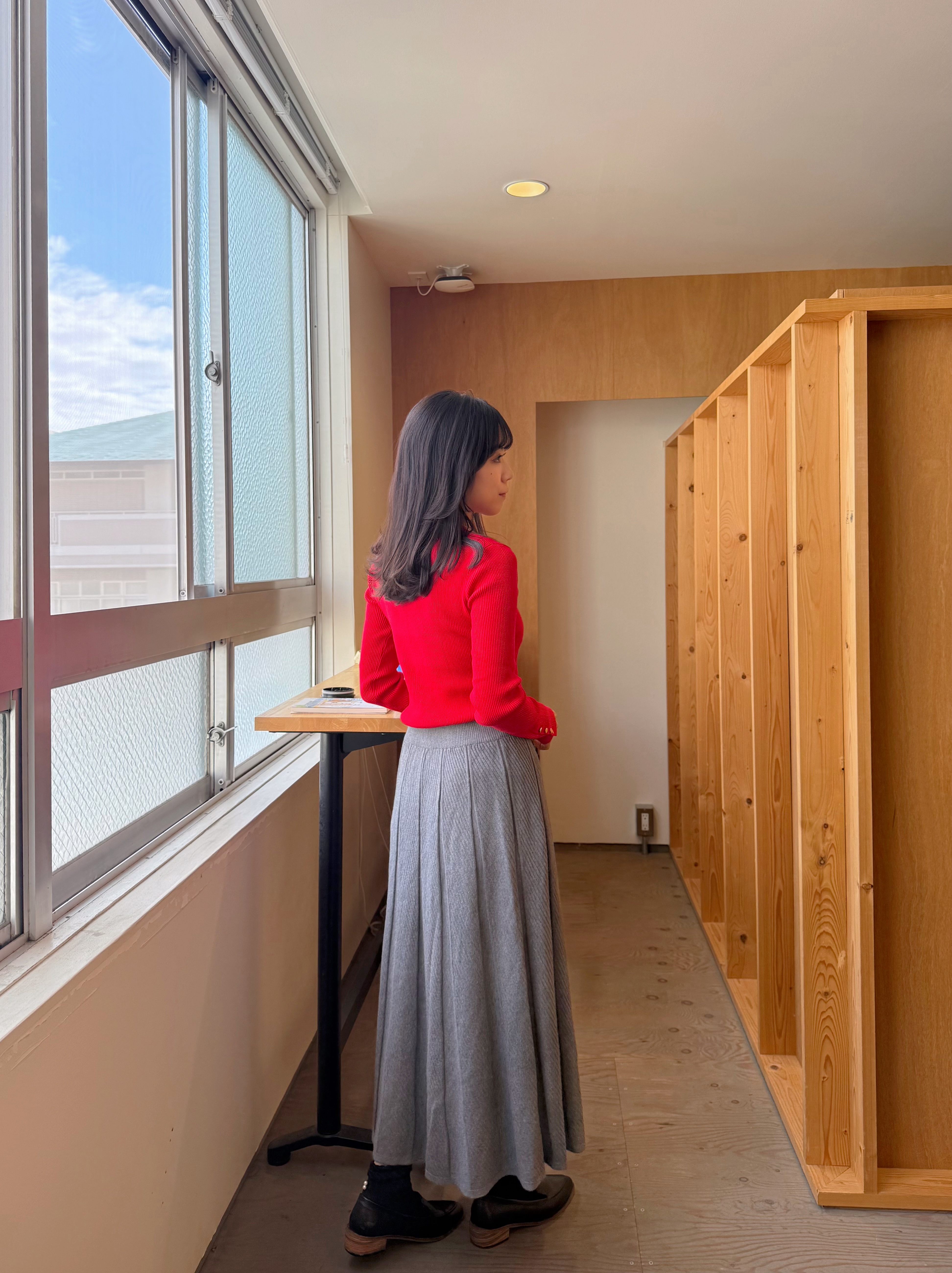 16色•金扣手袖圓領針織上衣