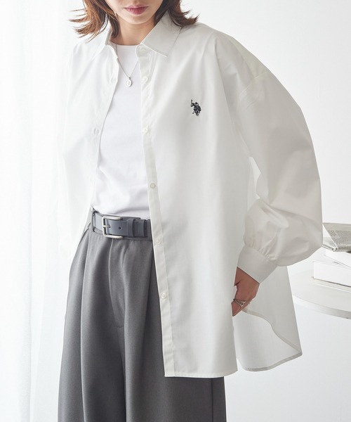 Polo刺繡logo長款恤衫