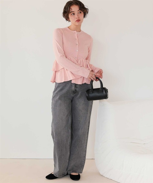 8色•波浪擺針織外套