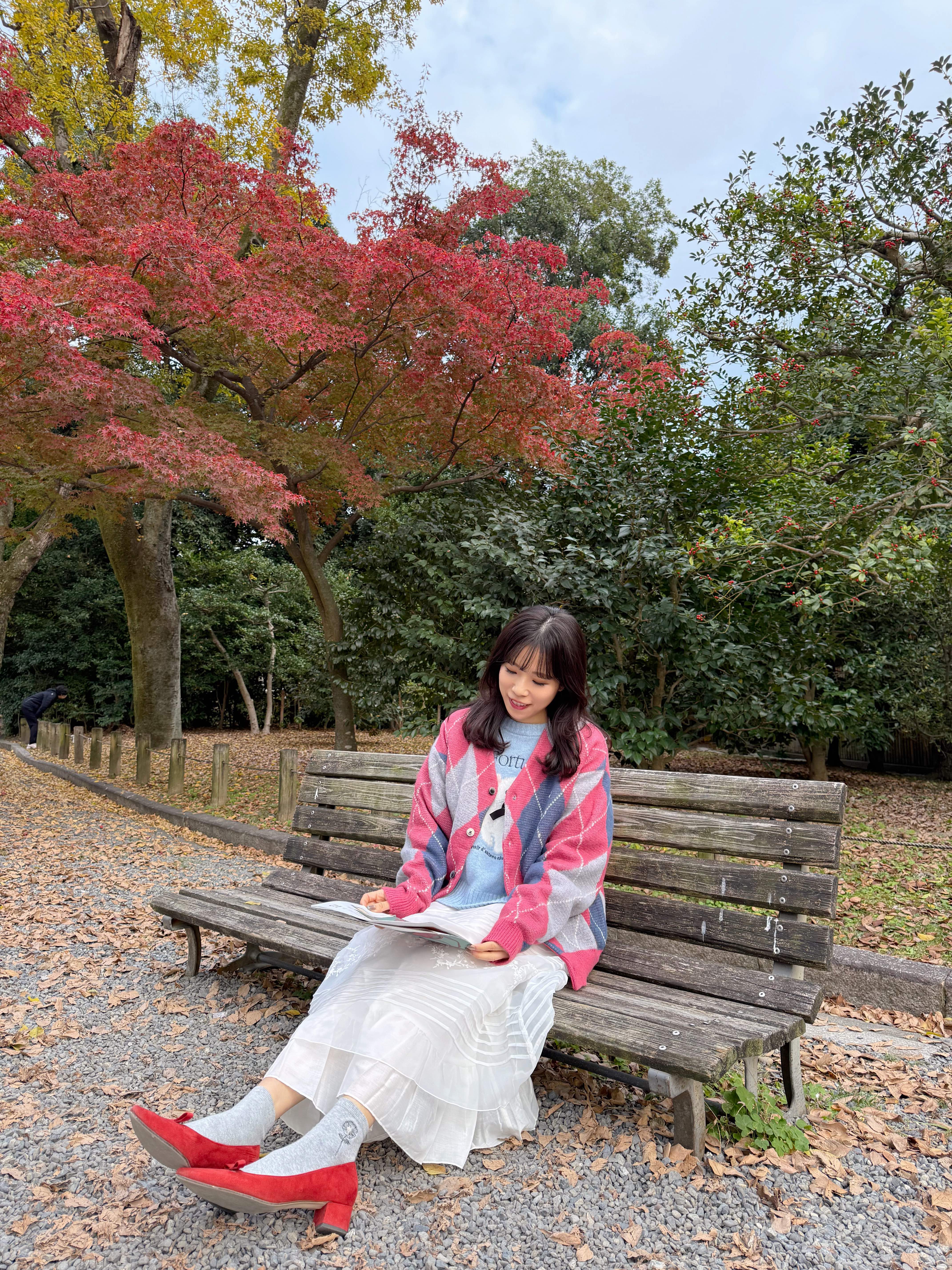 2色•拼色菱格紋Polo冷外套