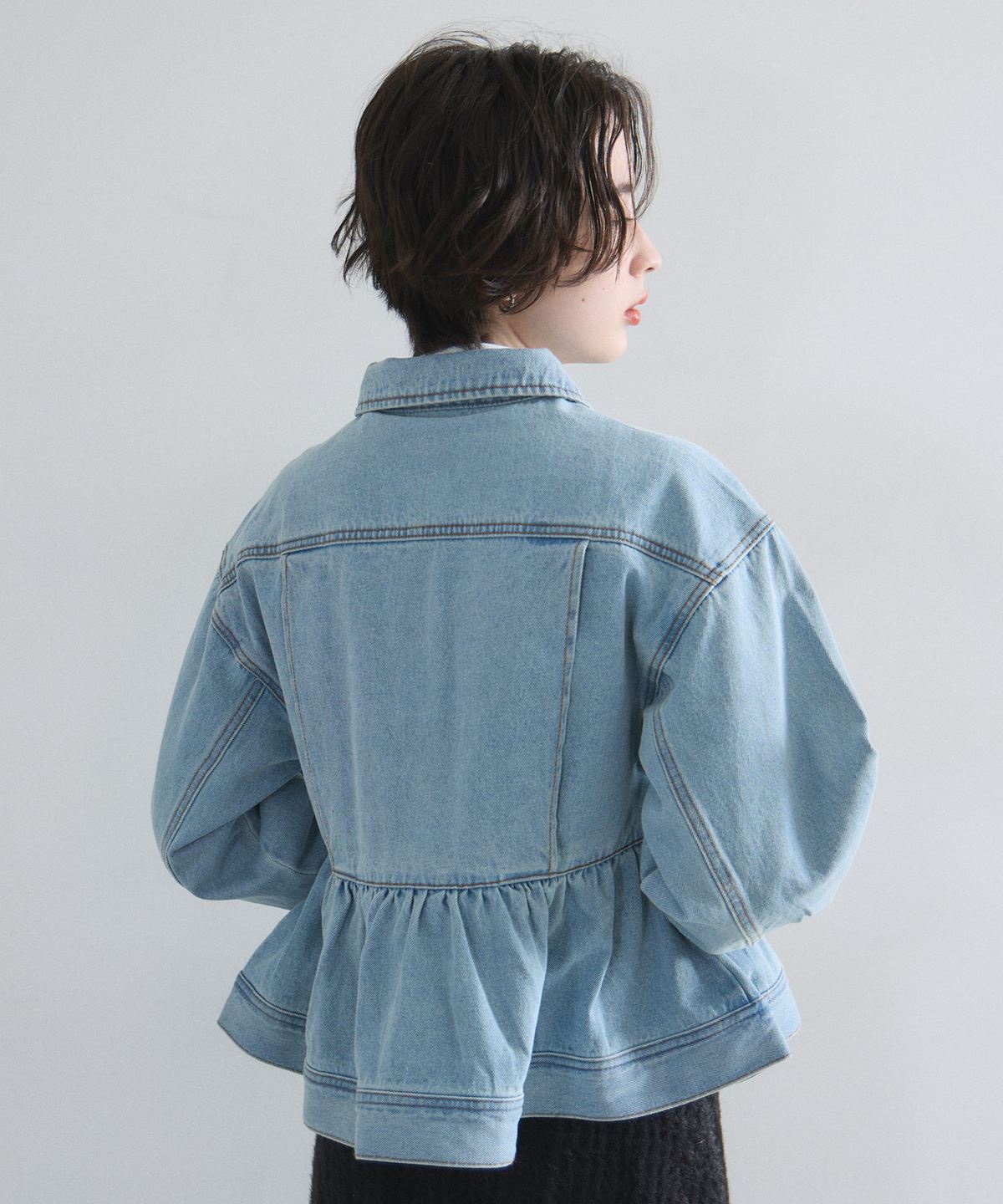 2色•傘尾牛仔外套