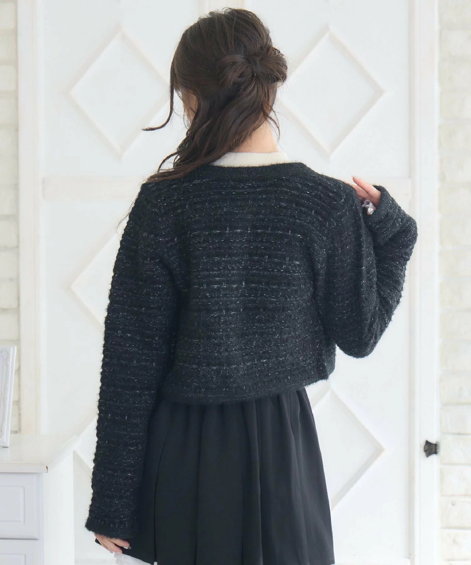 圓領Tweed風冷外套