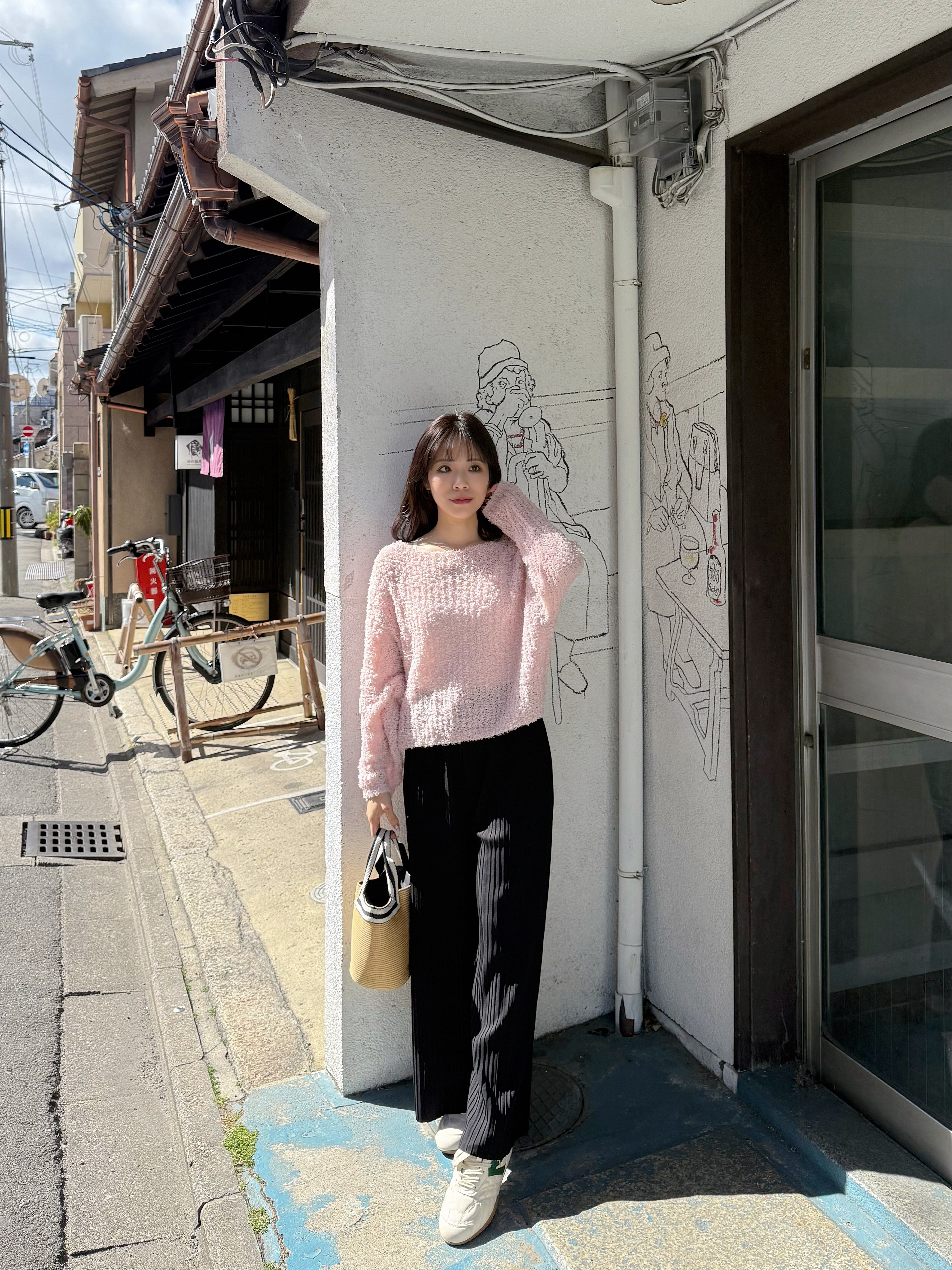 2色•可自行剪裁百摺長褲