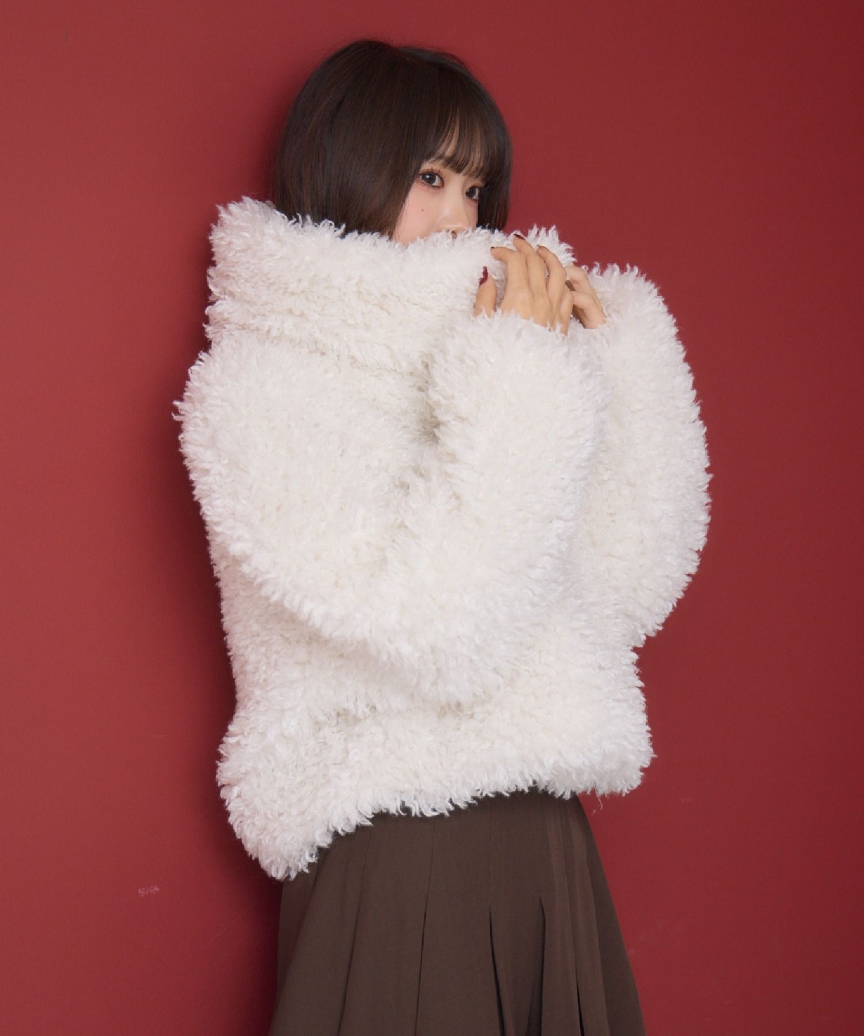 捲捲毛毛翻領外套