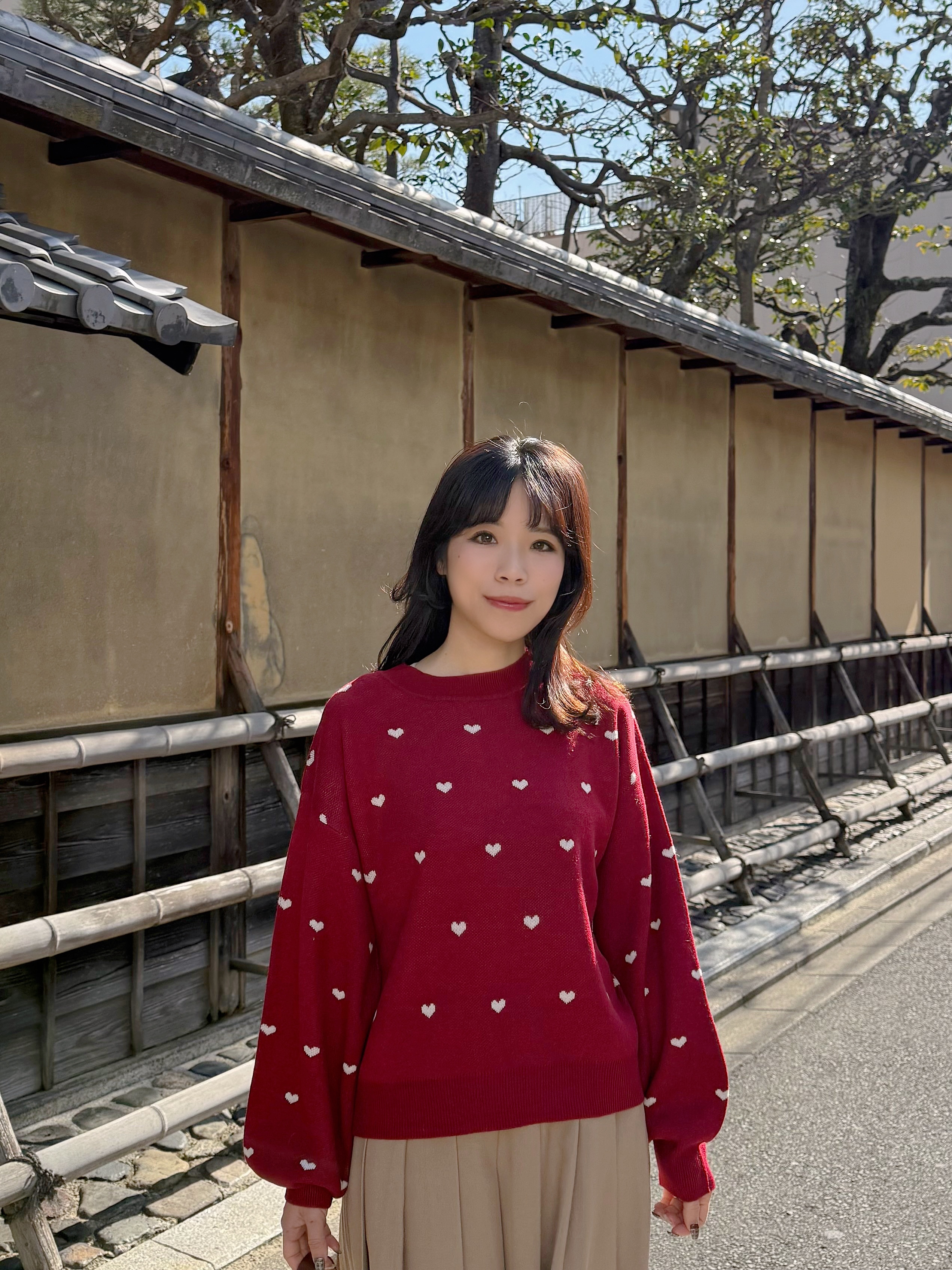 3色•心心針織上衣