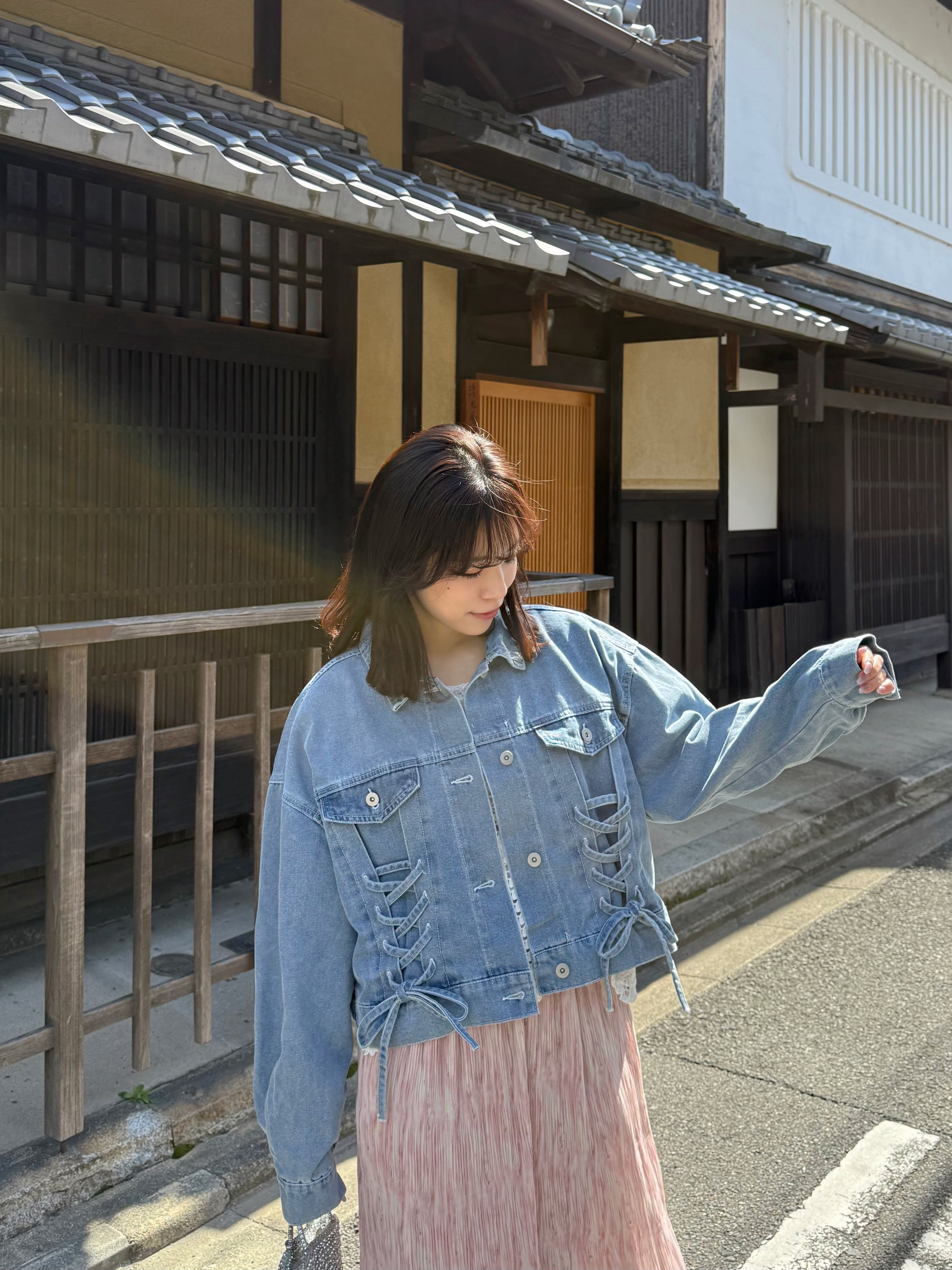 3色•蝴蝶結牛仔外套