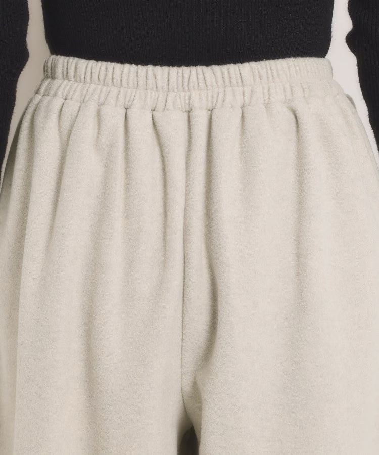 3色•淨色絨及膝長褲