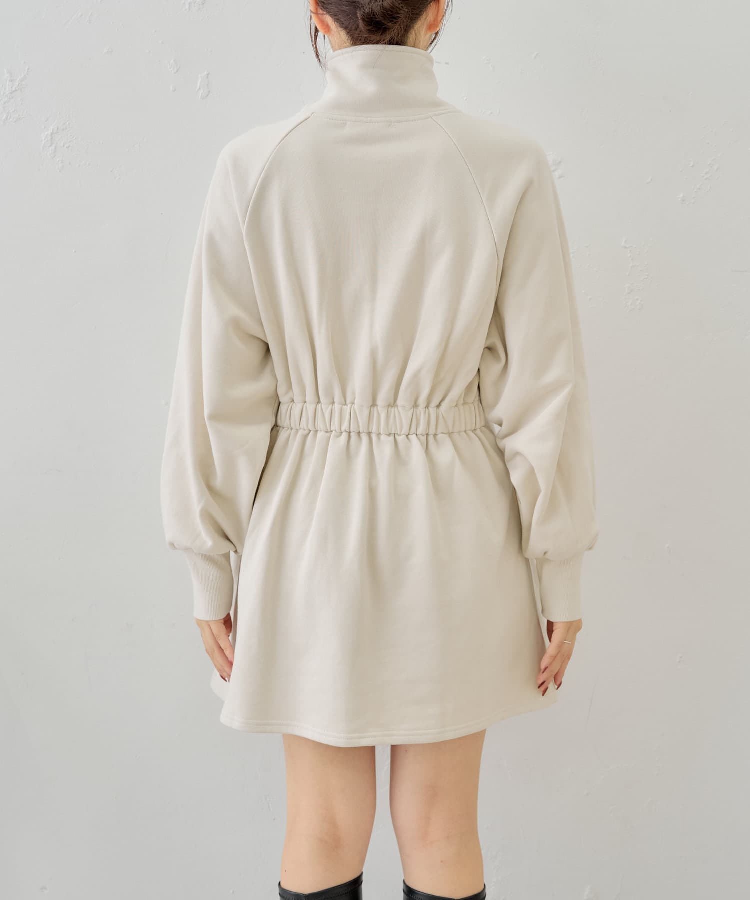 拉鍊領位衛衣連身裙