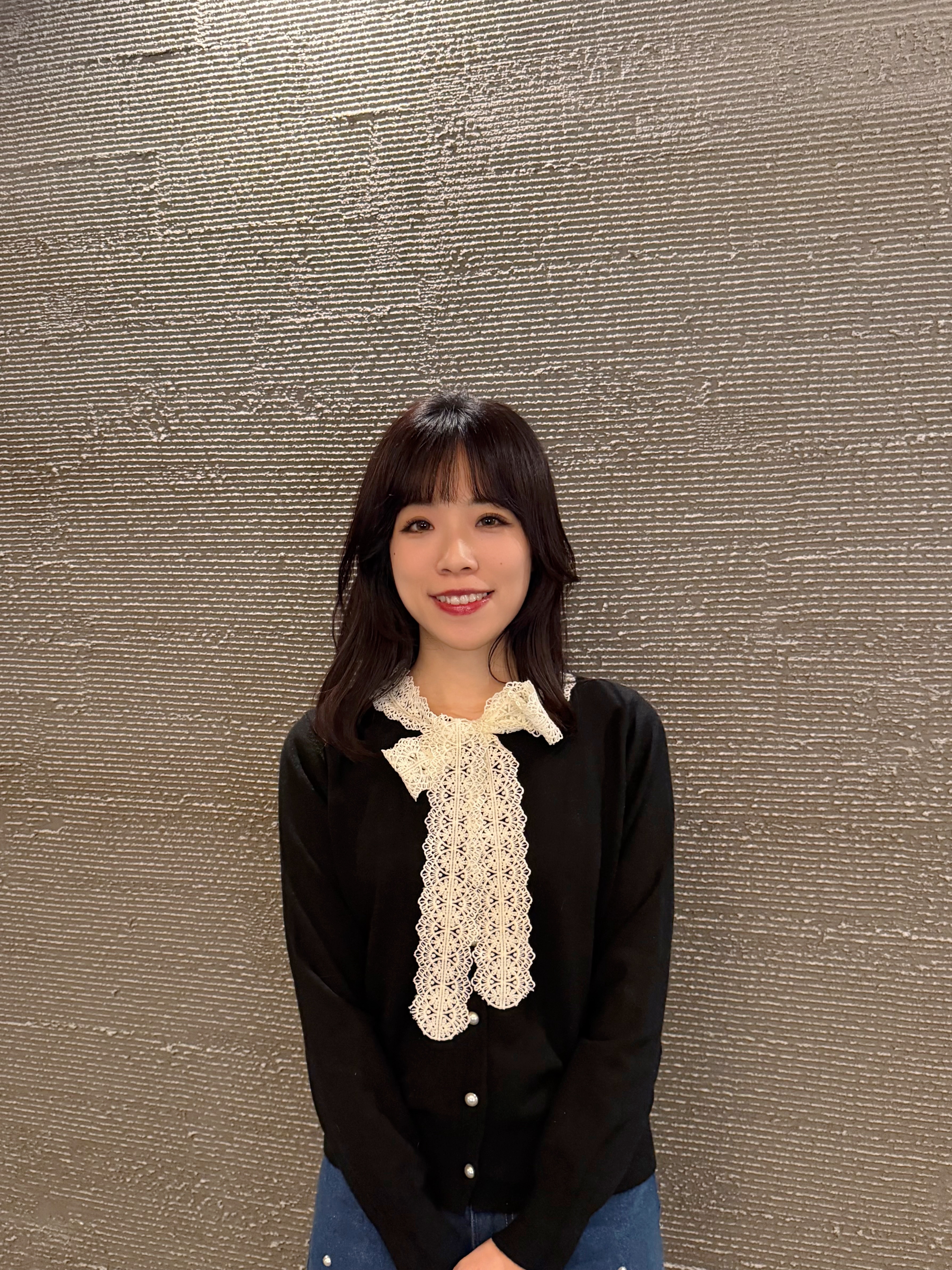 蕾絲蝴蝶結領帶針織外套