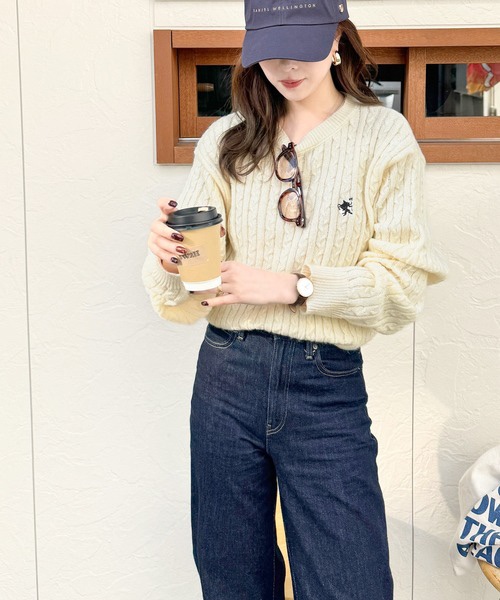 5色•刺繡logo羅紋針織冷上衣