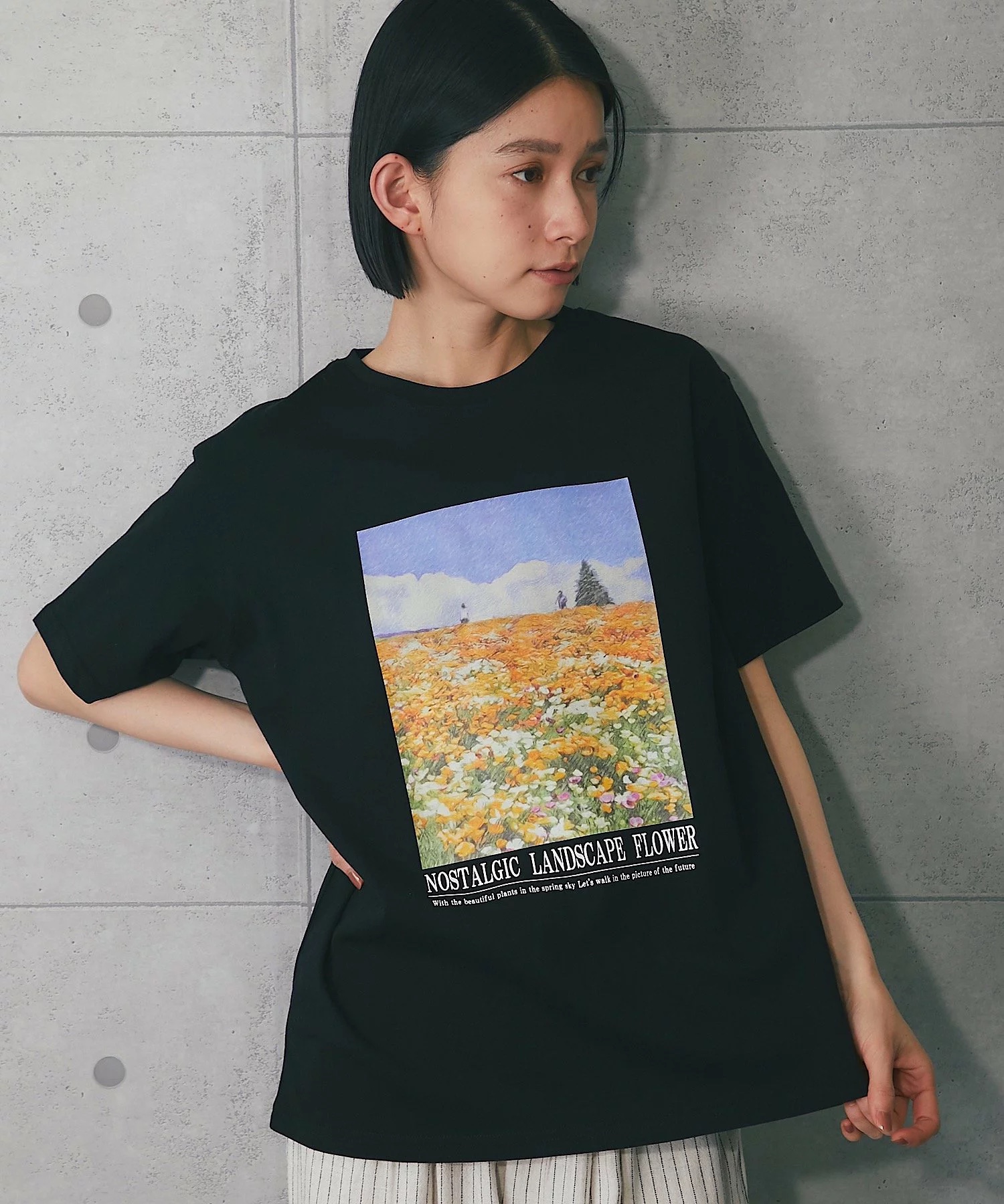 2色•風景油畫短袖Tee