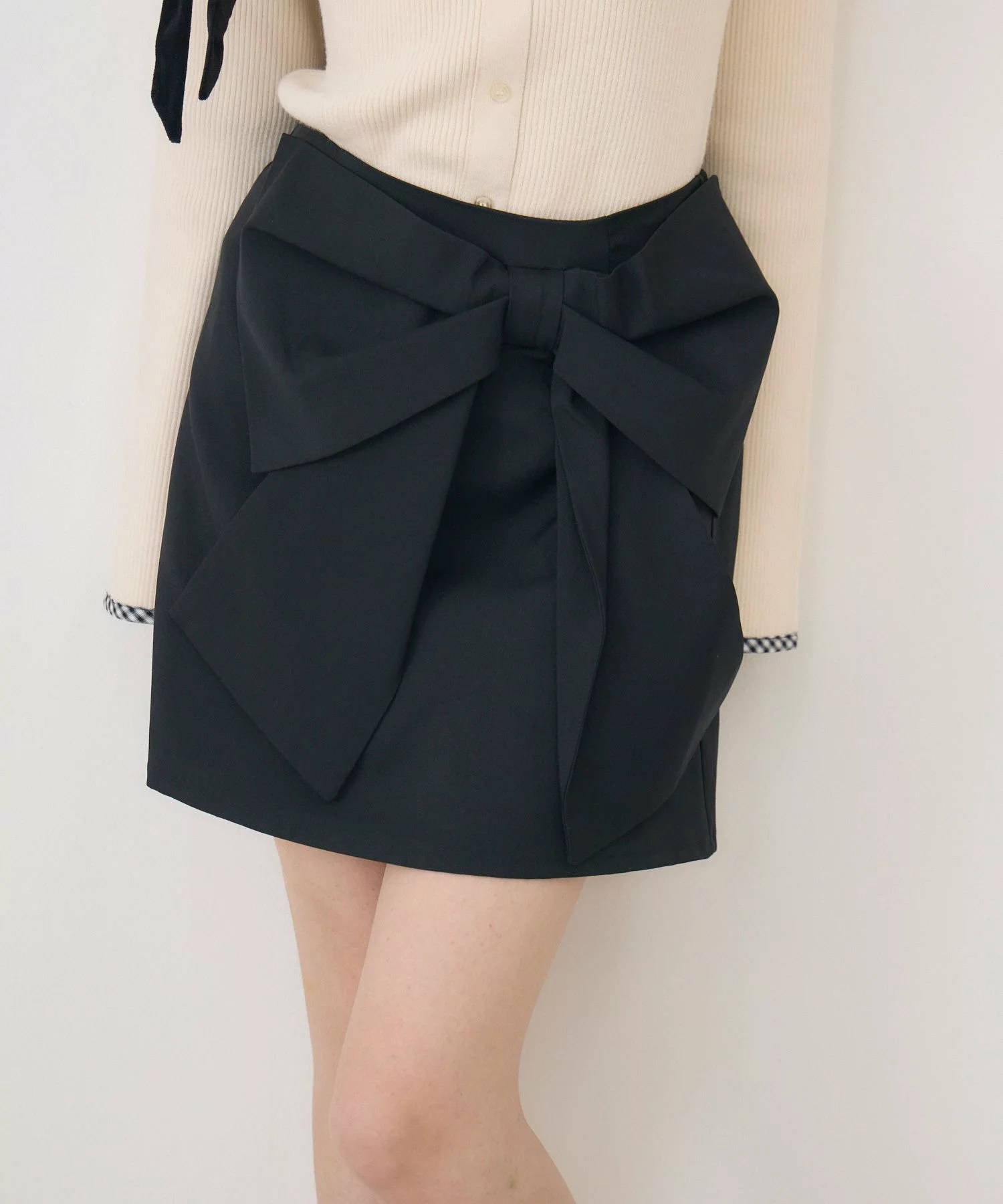 3色•蝴蝶結短裙