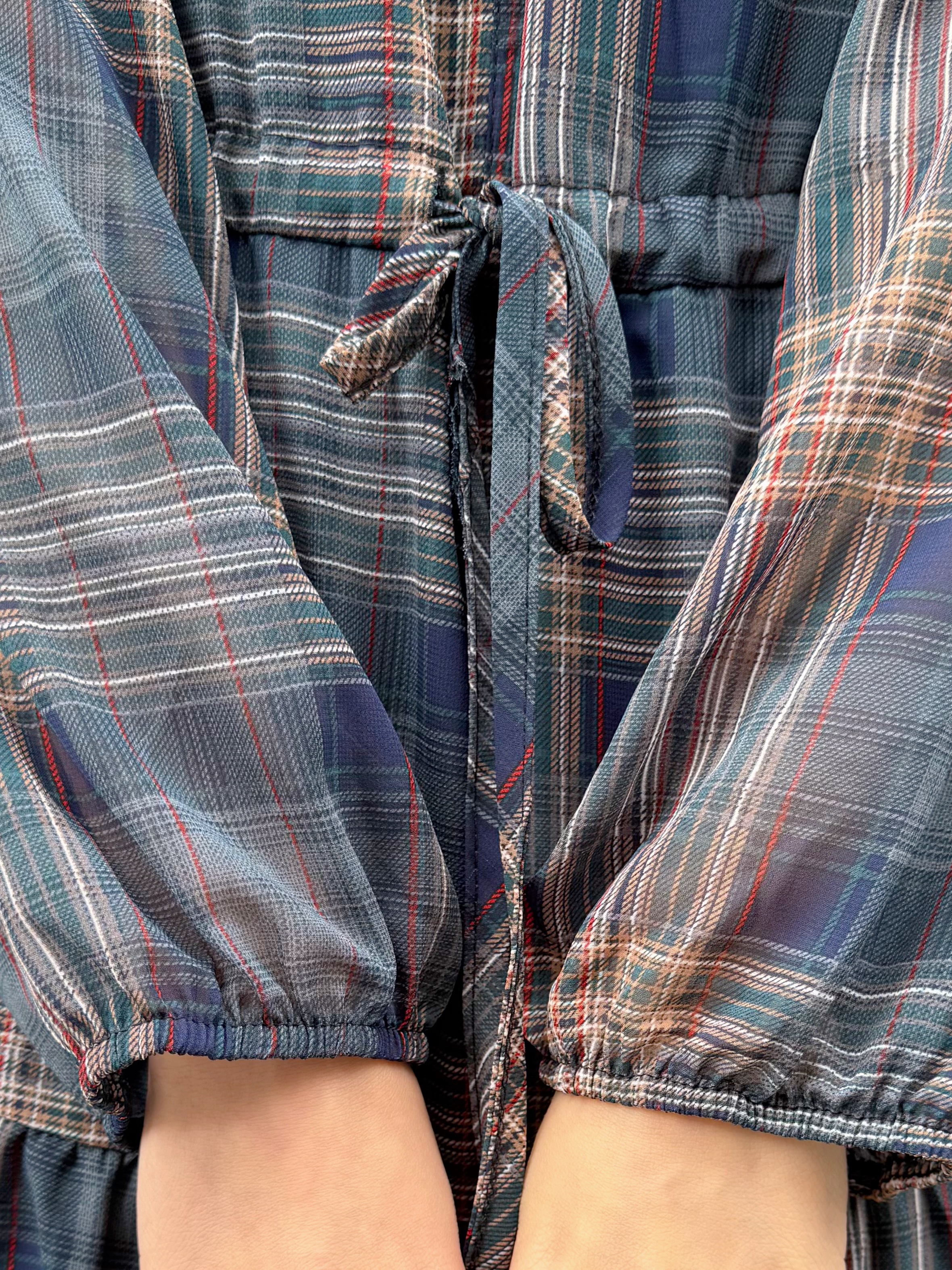 英倫格雪紡連身裙