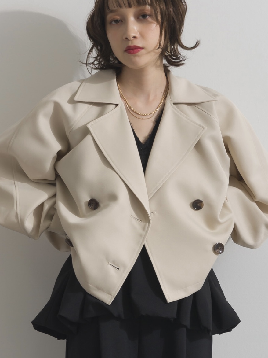 3色•基礎短款後波浪乾濕外套