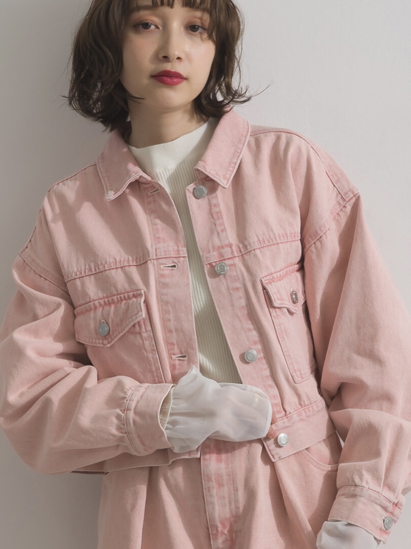 2色•淡色系小寬鬆牛仔外套