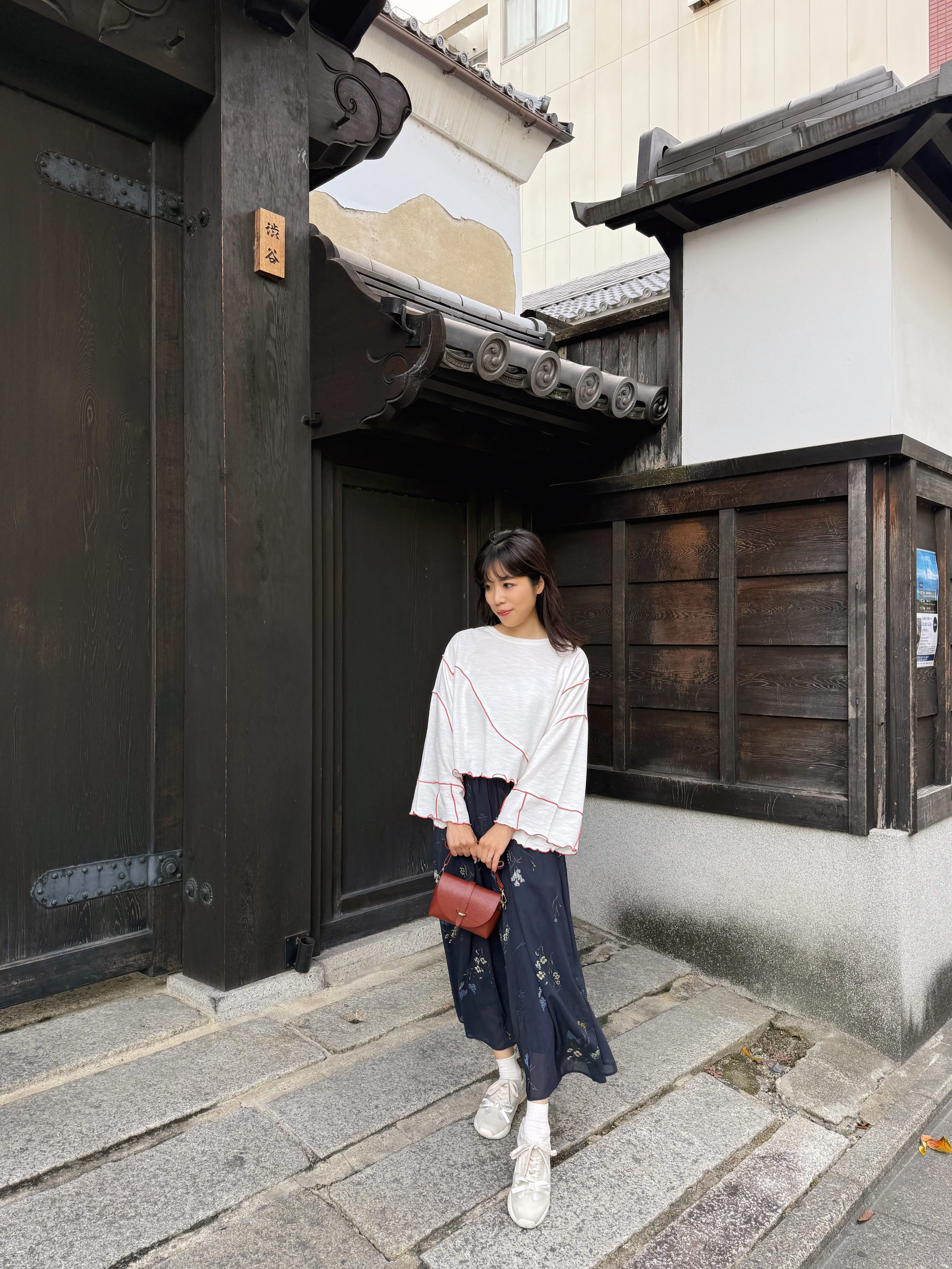 2種長度•印花有袋雪紡半身裙