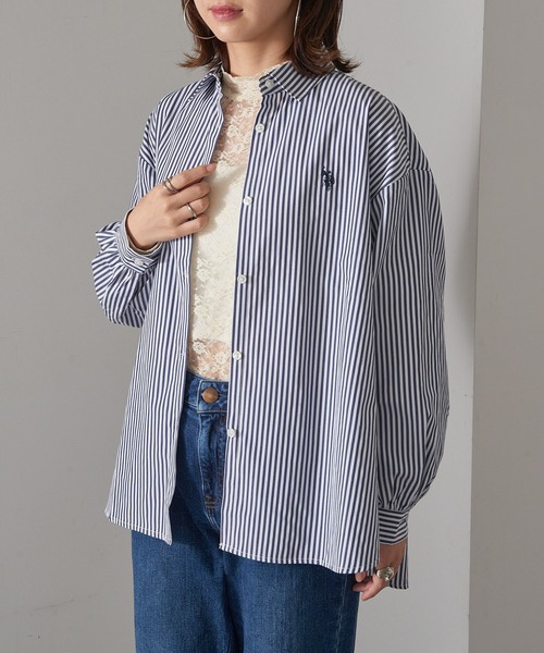 Polo刺繡logo長款恤衫