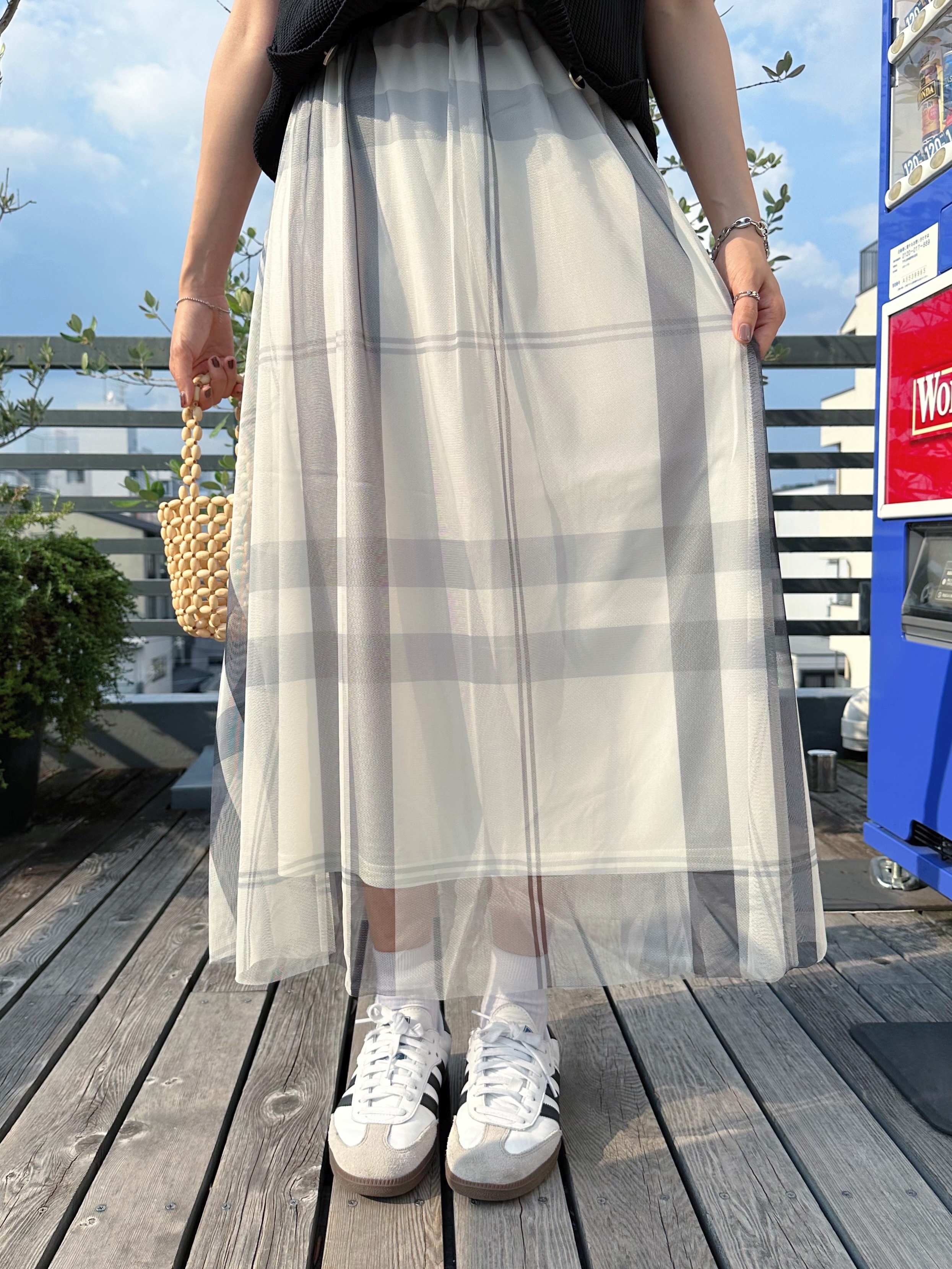 大格仔柄紗裙