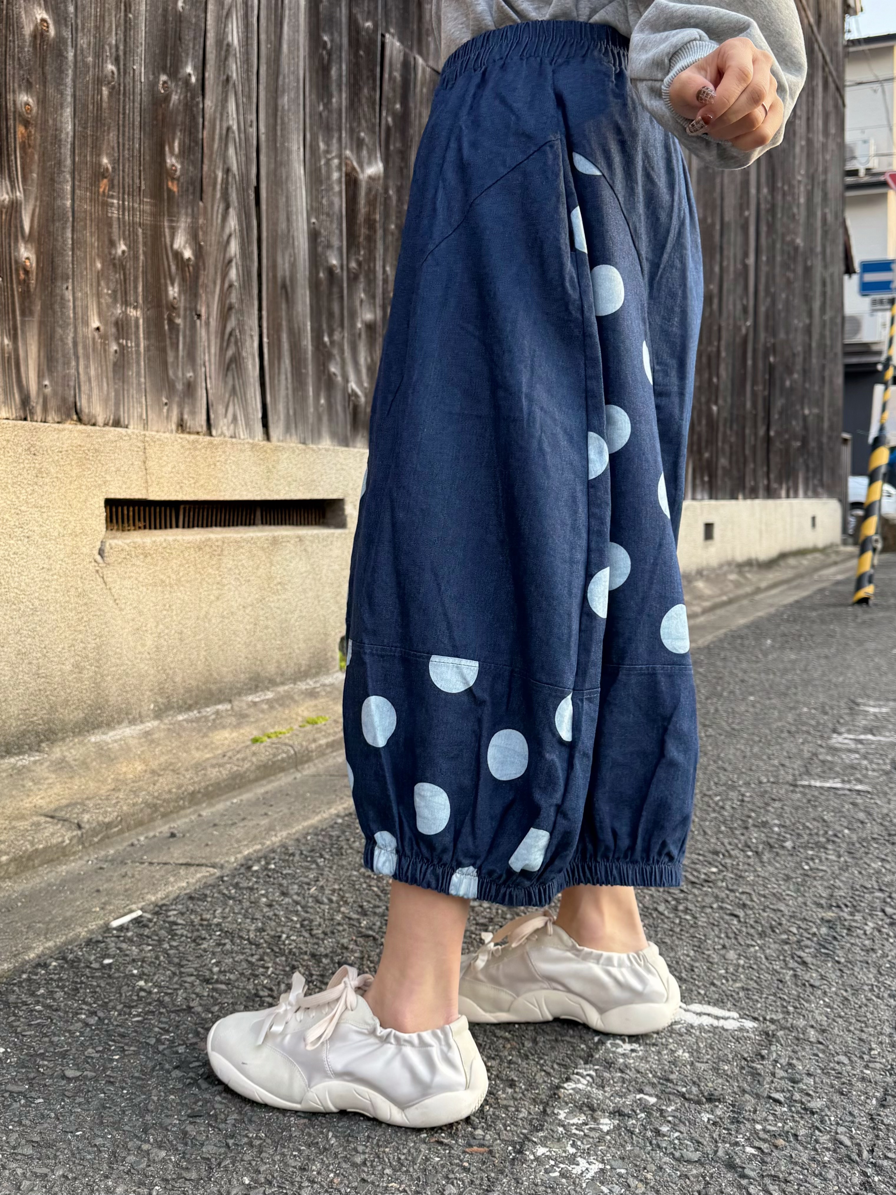 圓點泡泡8分裙褲