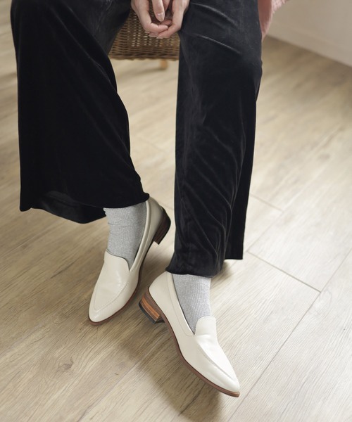 3cm木鞋跟尖頭鞋