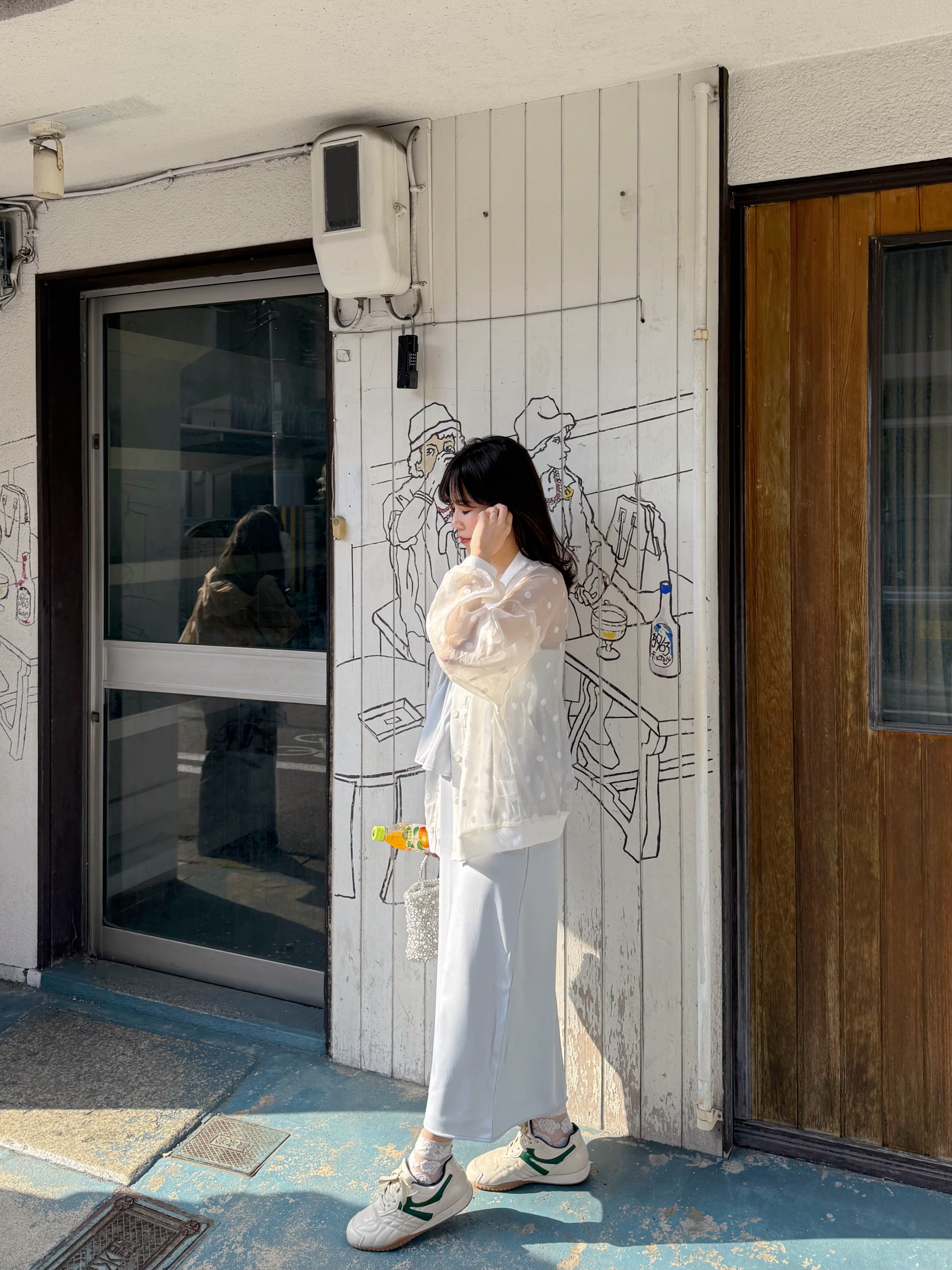 2色•波點/ 淨色吊帶連身裙