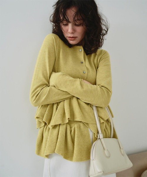 5色•波浪擺針織外套