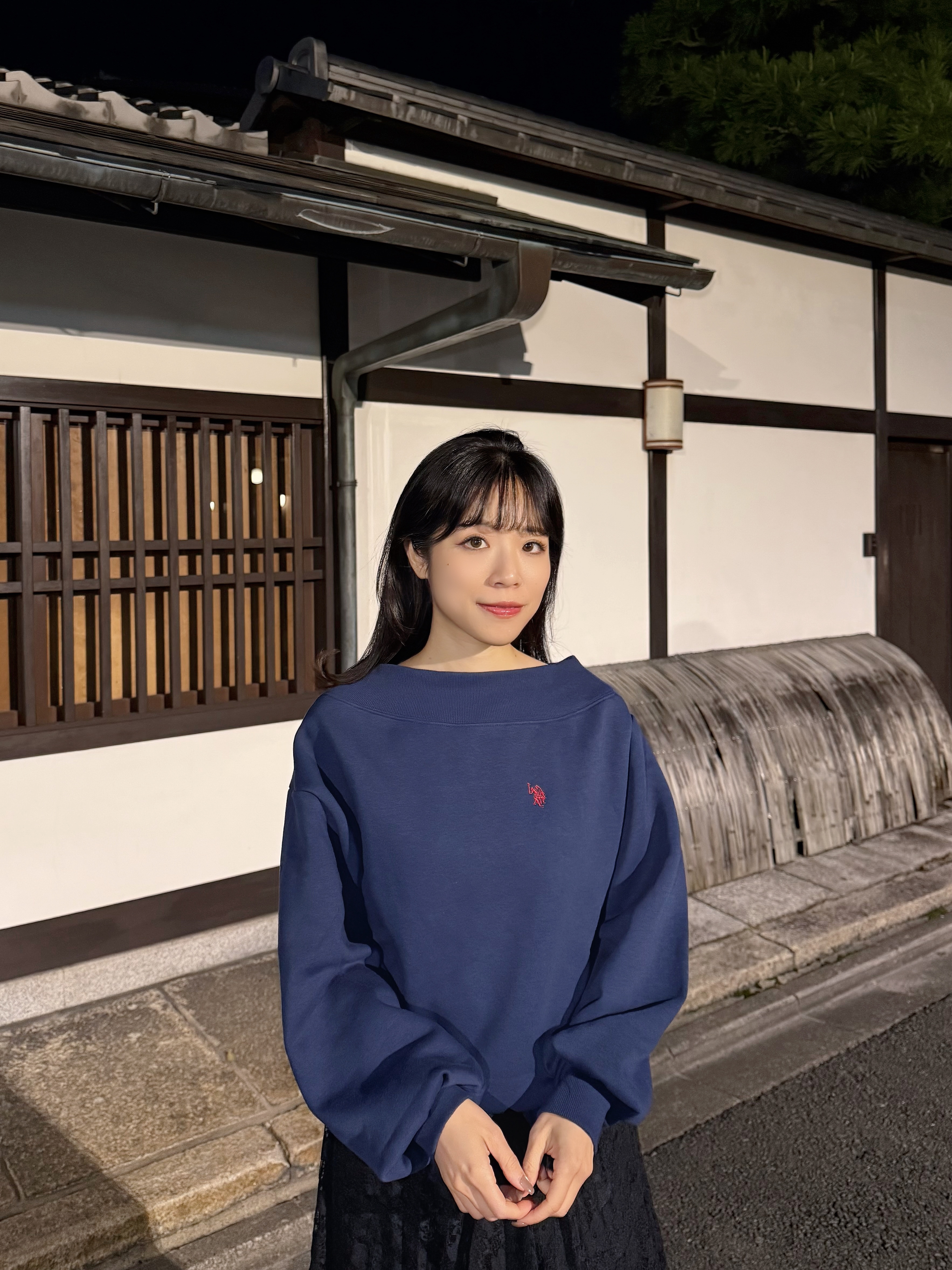 4色•Polo刺繡logo側肩寬領衞衣