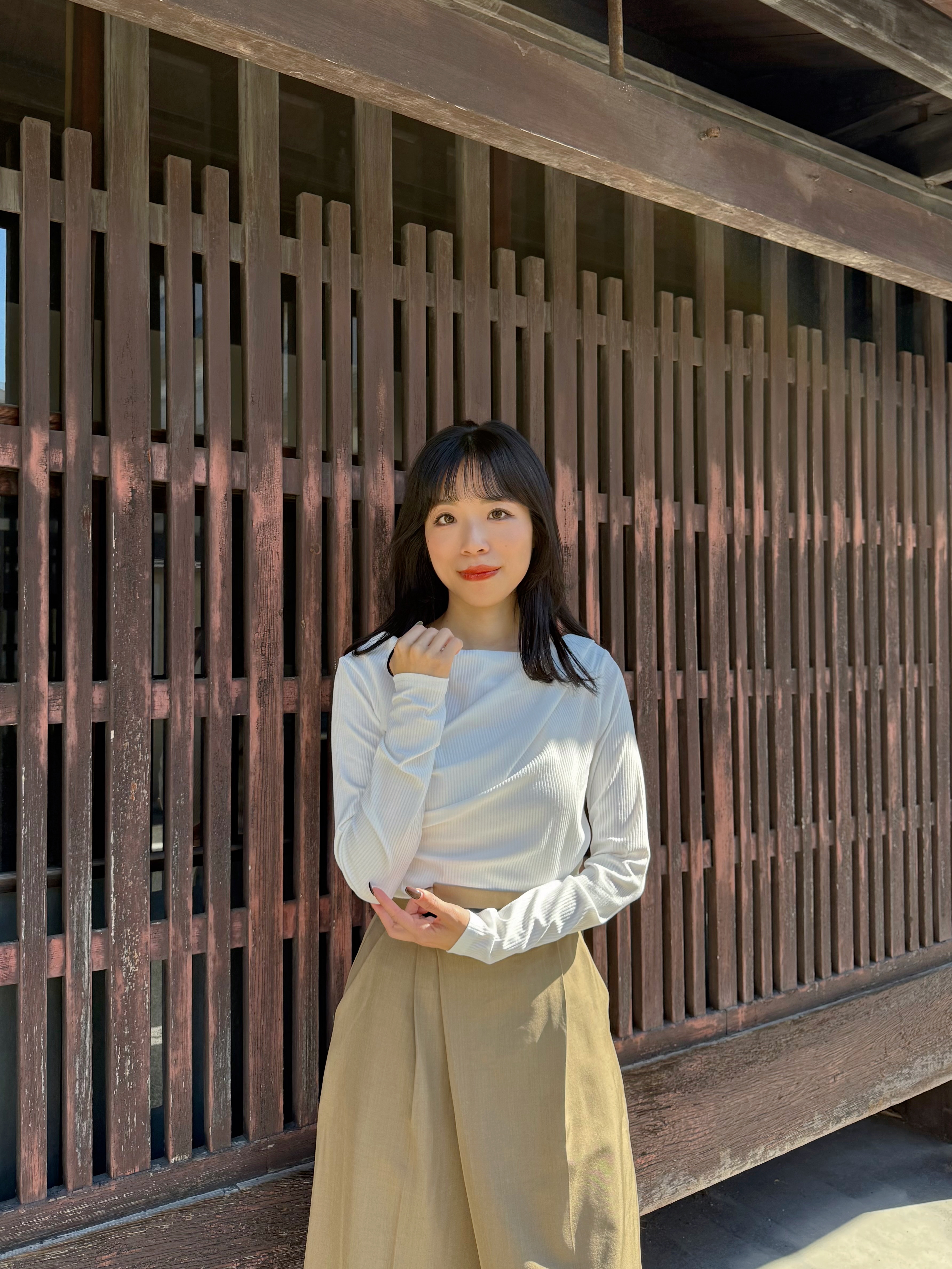 5色•不規則領長袖上衣