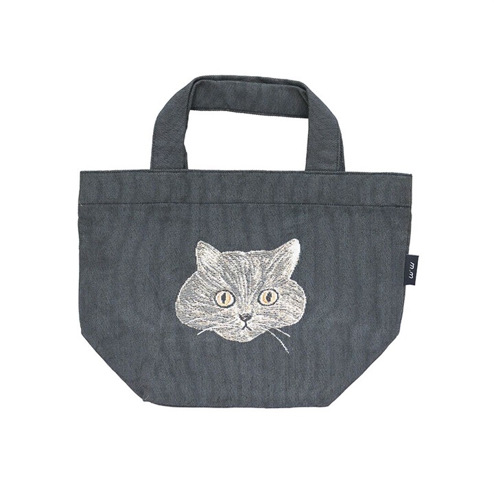 松尾Miyuki貓貓刺繡餃子袋