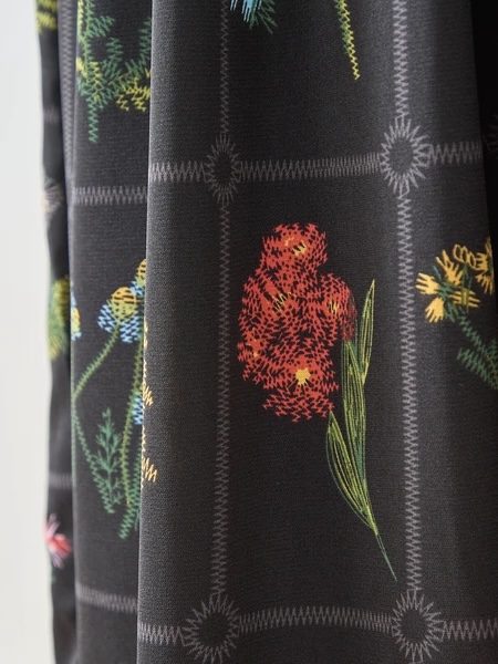 花花圖案雪紡A line半身裙