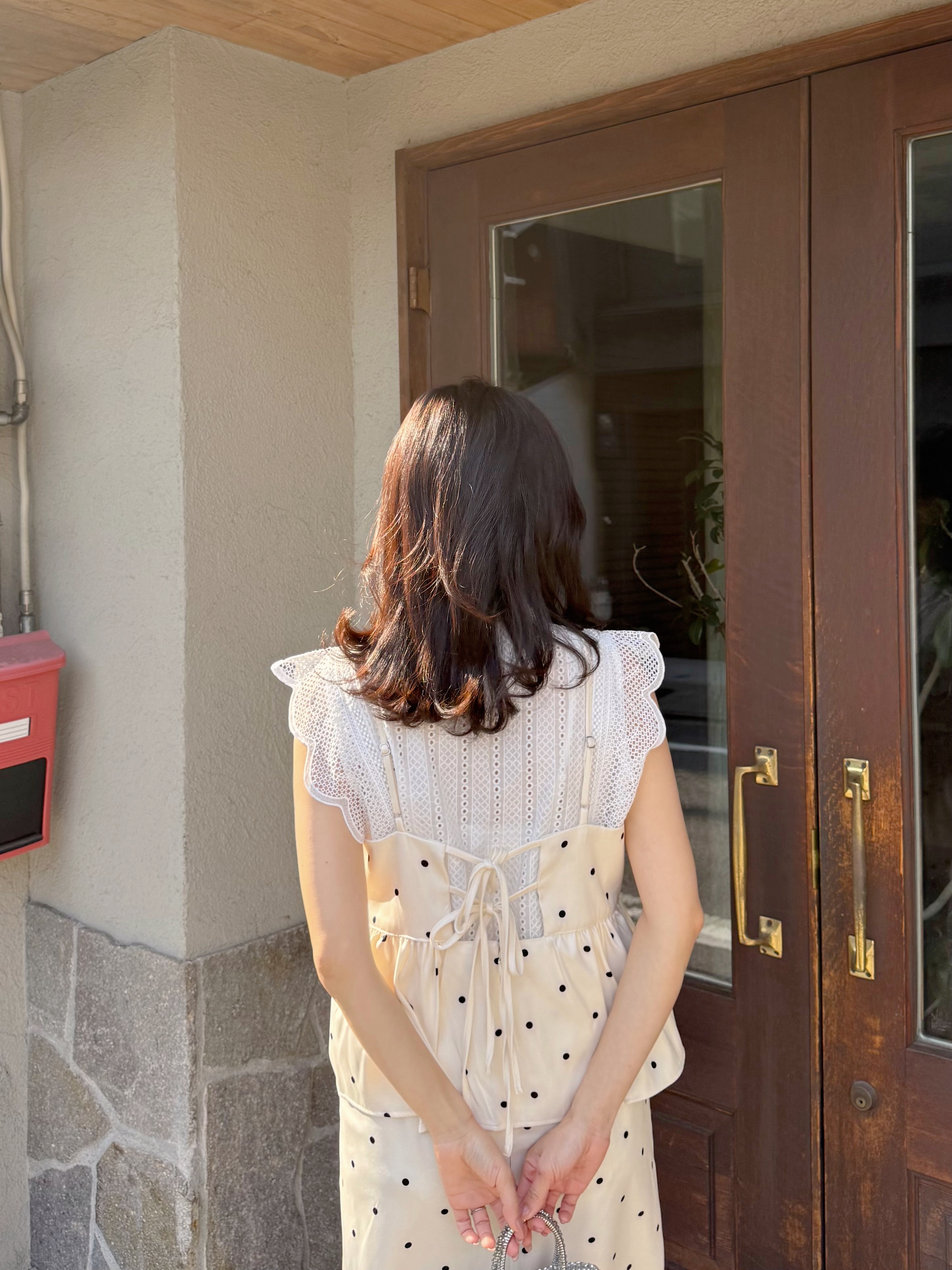 刺繡蕾絲恤衫背心