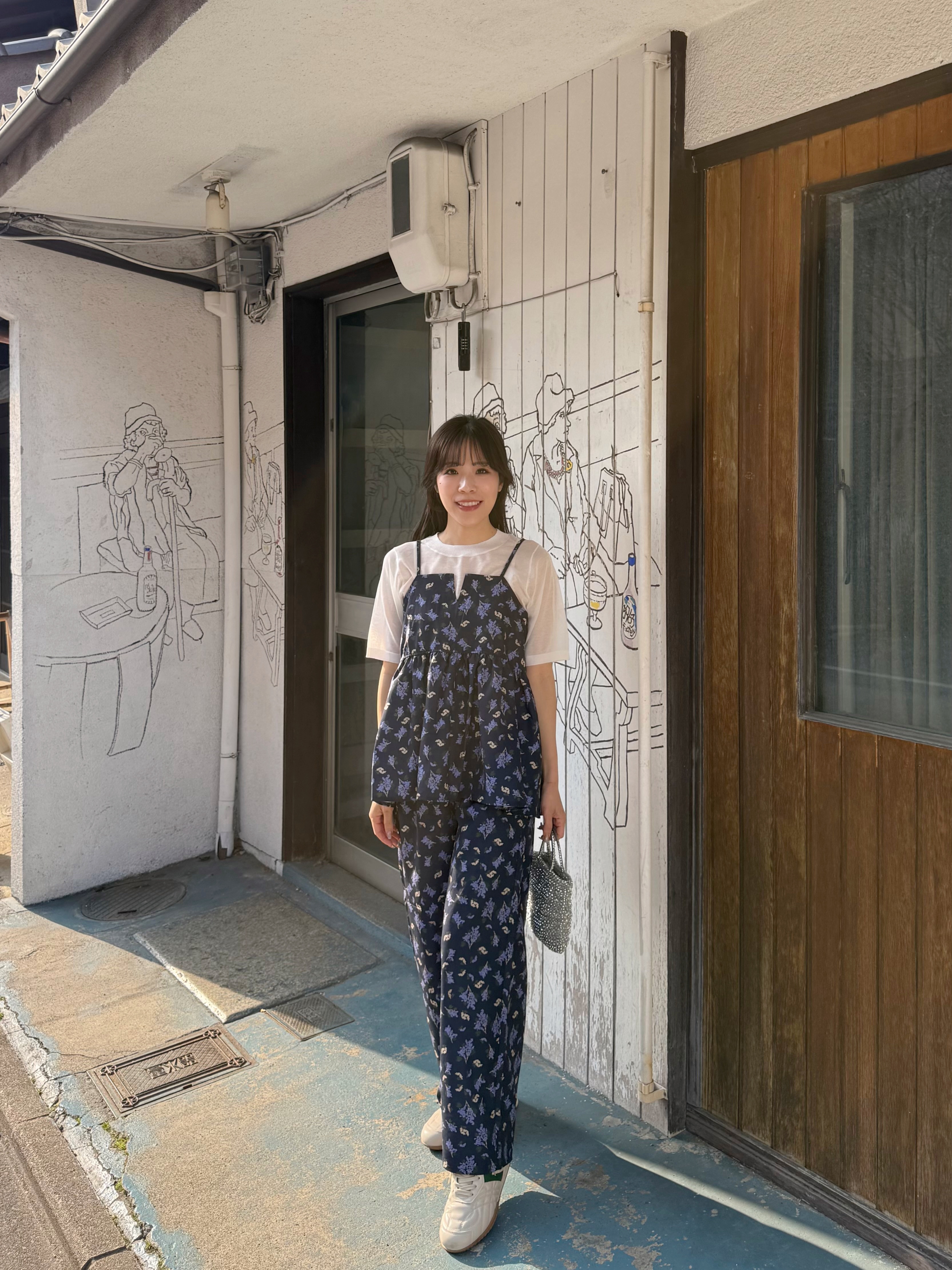 紫藤花傘攞吊帶背心 + 長褲套裝