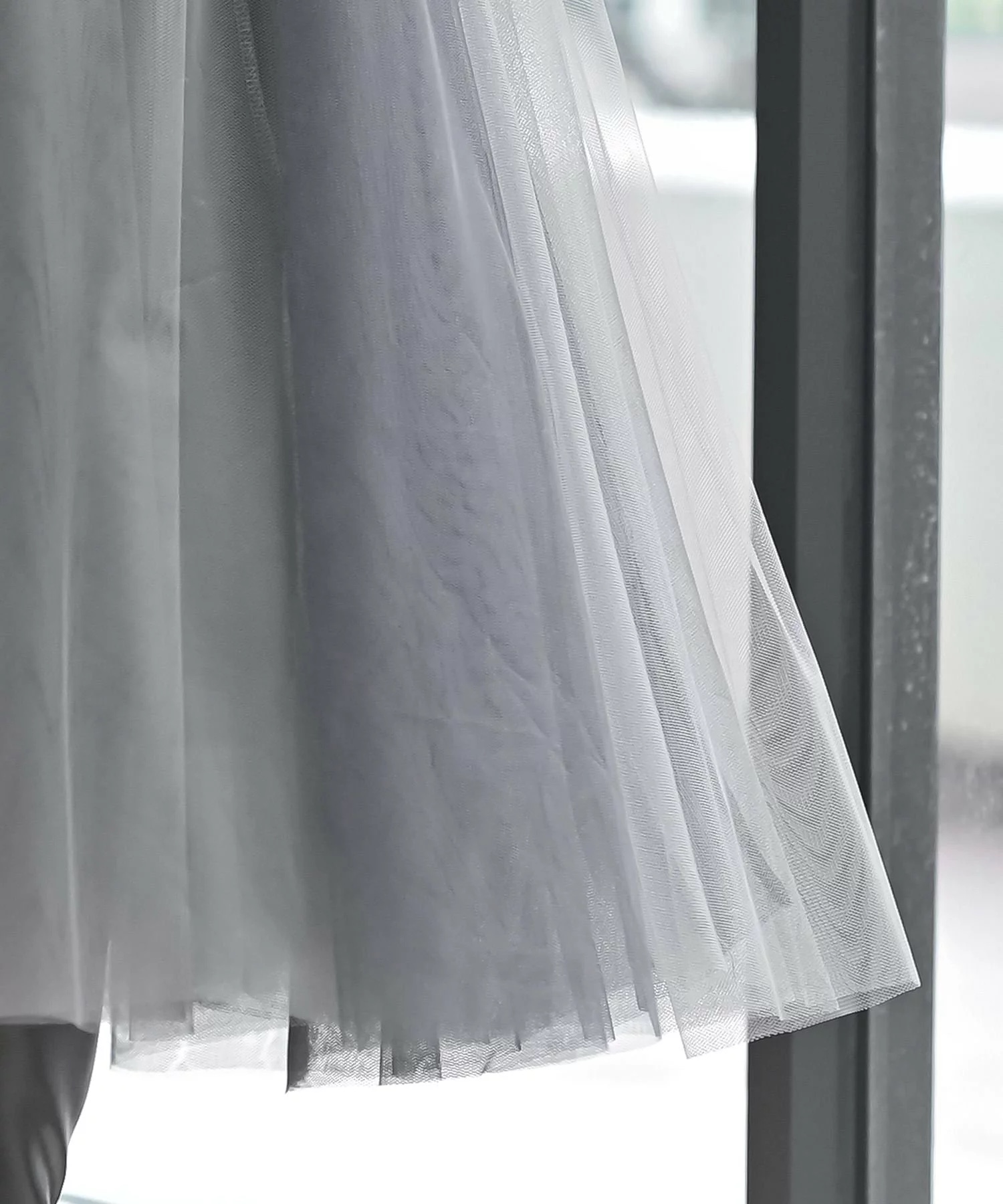 深淺拼色紗紗A line半身裙