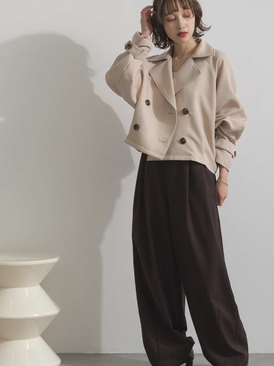 3色•基礎短款後波浪乾濕外套