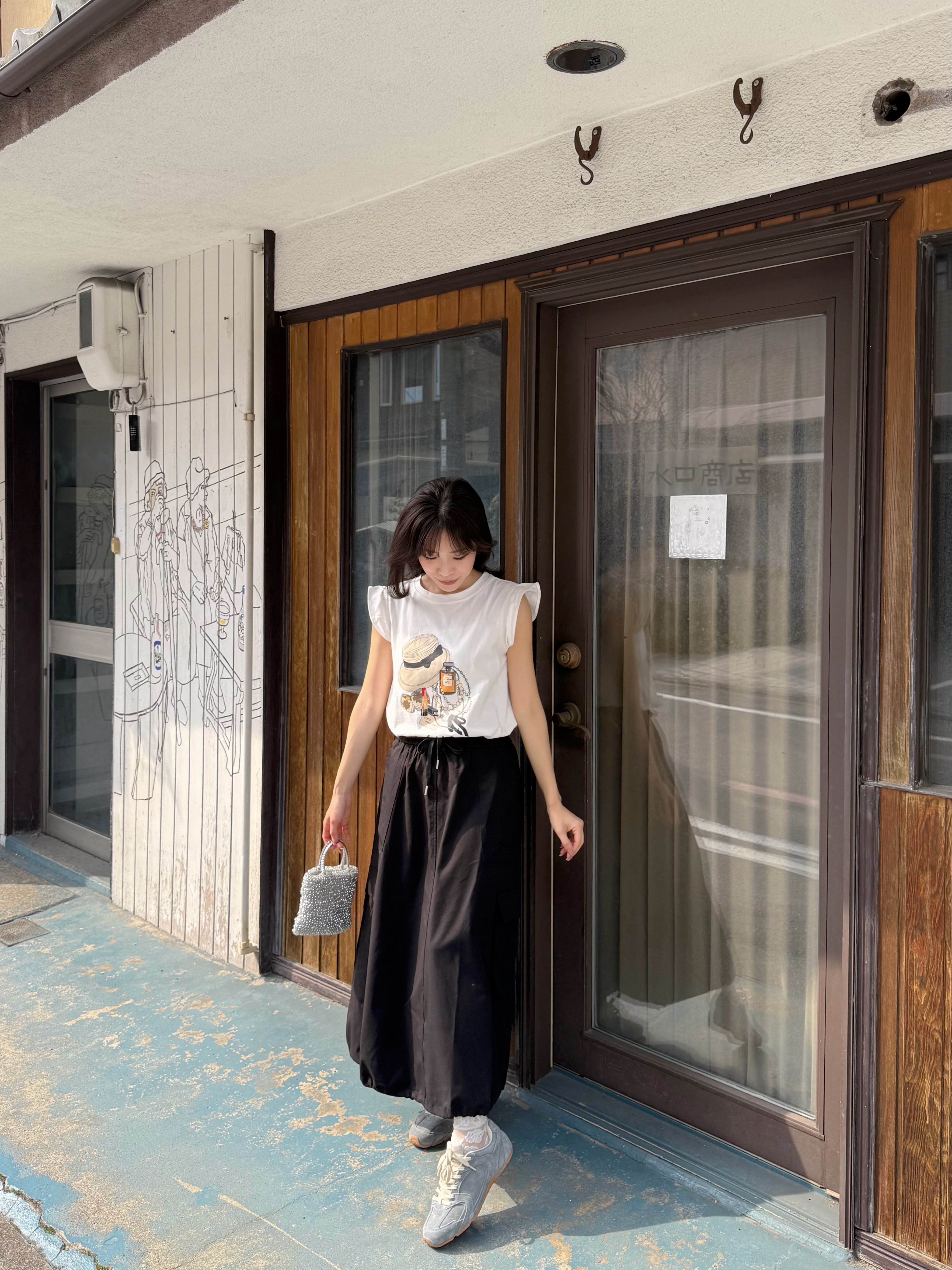 淨色泡泡有袋A line裙