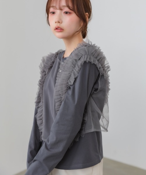 SpecialPrice•3色•2Way前後紗紗上衣