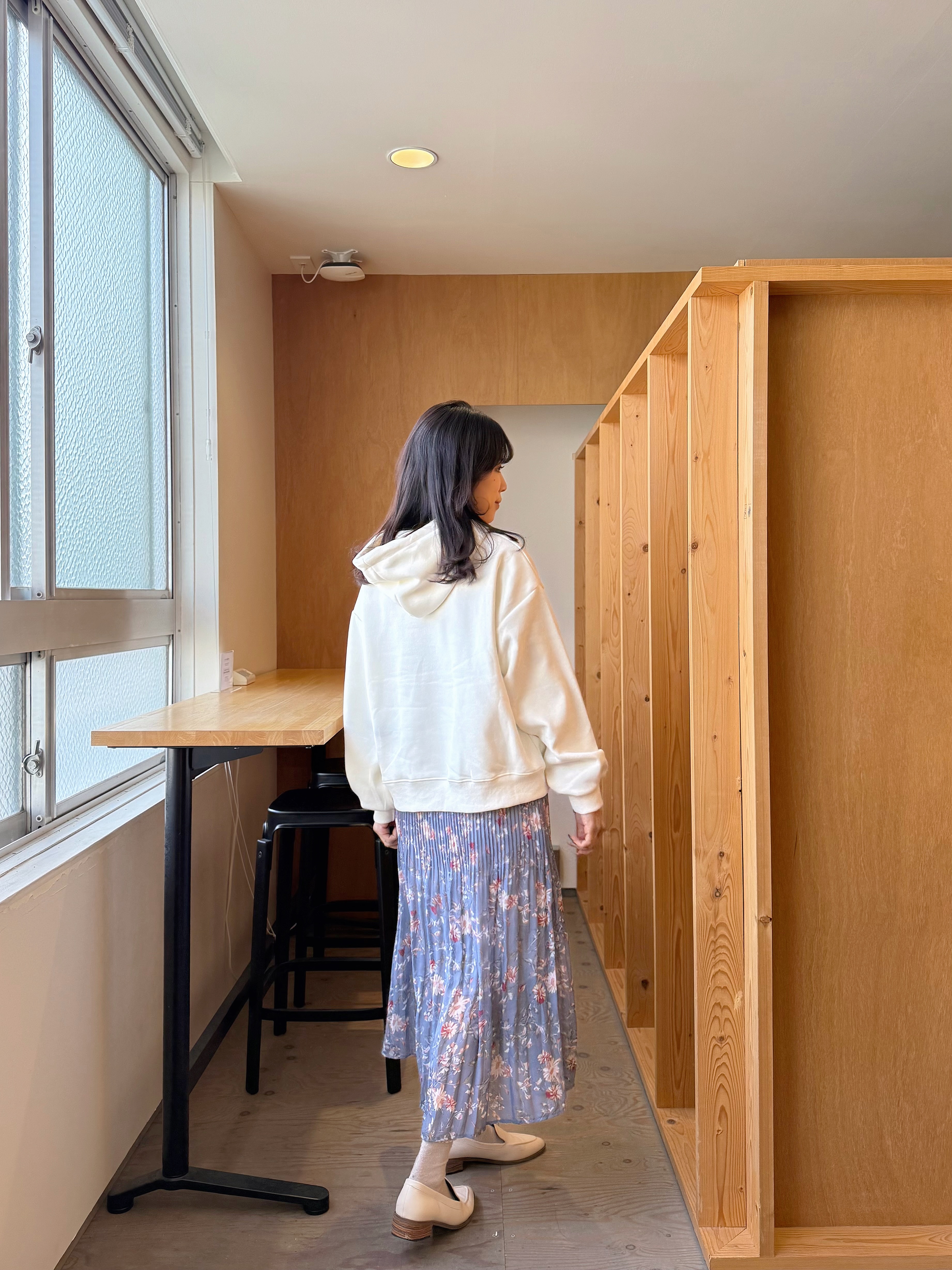 字母刺繡無加厚連帽衛衣