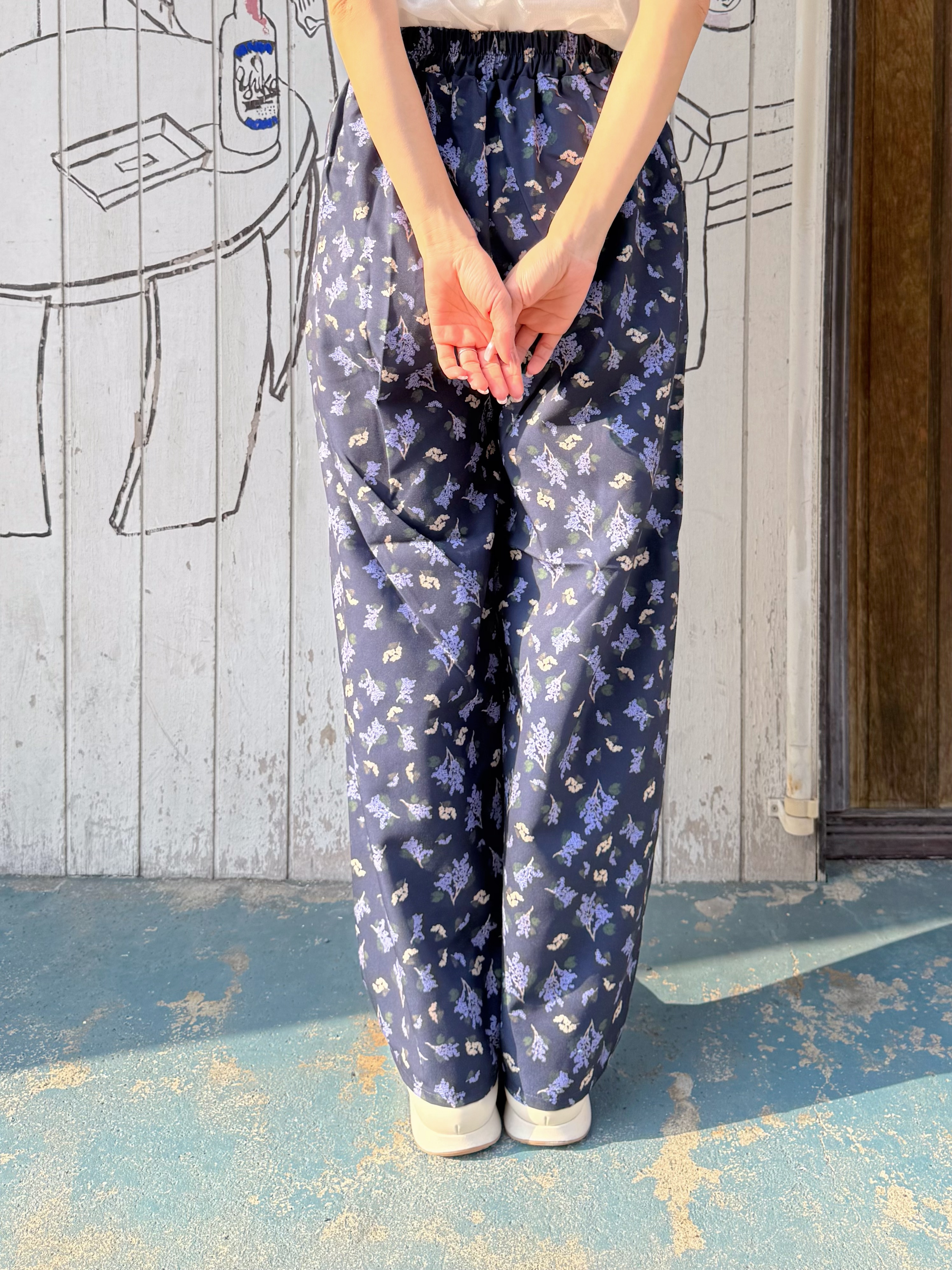 紫藤花傘攞吊帶背心 + 長褲套裝