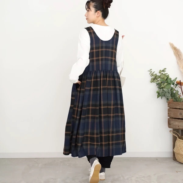 2Way前後格仔背心連身裙