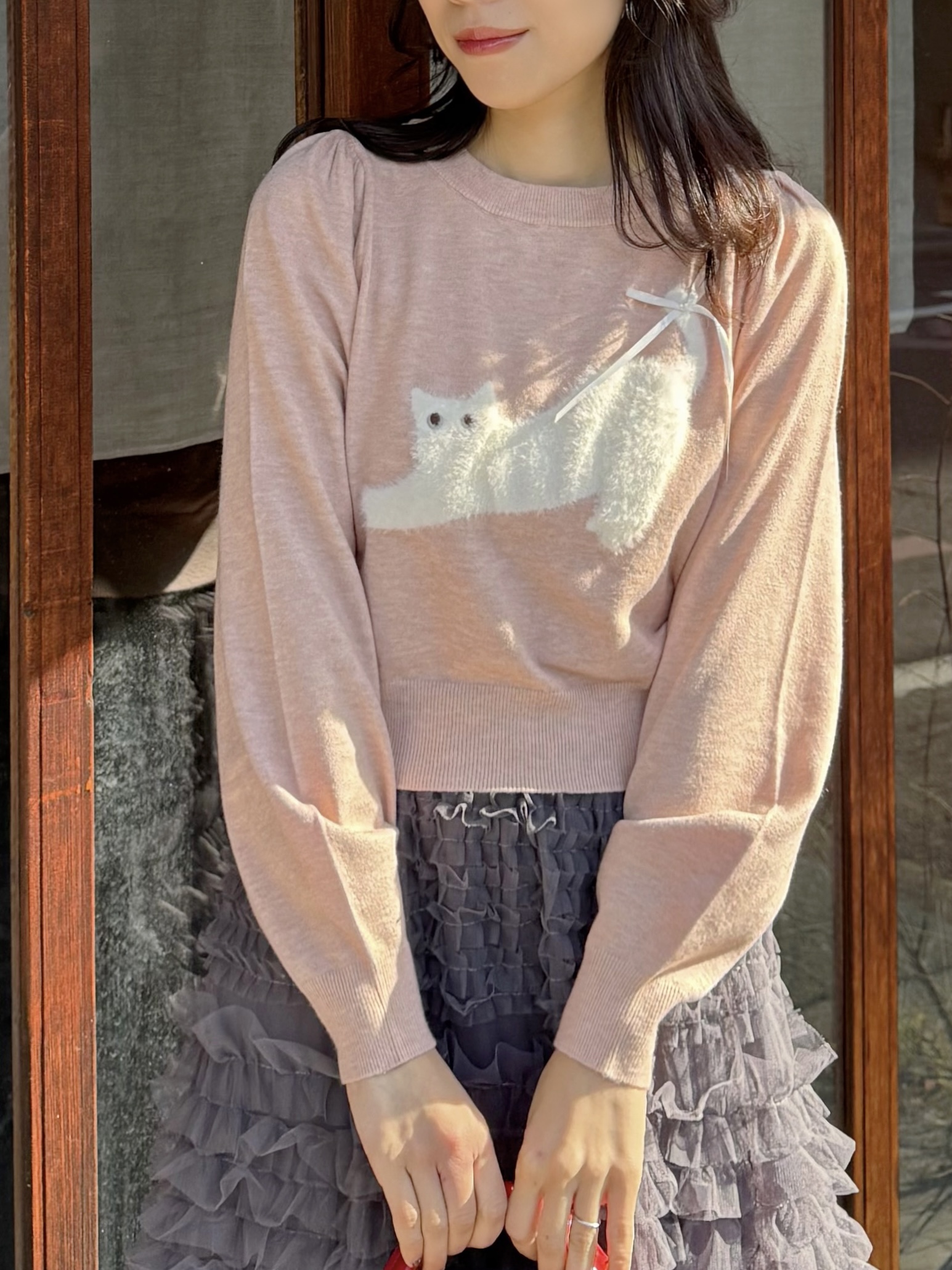 3色•貓貓針織上衣