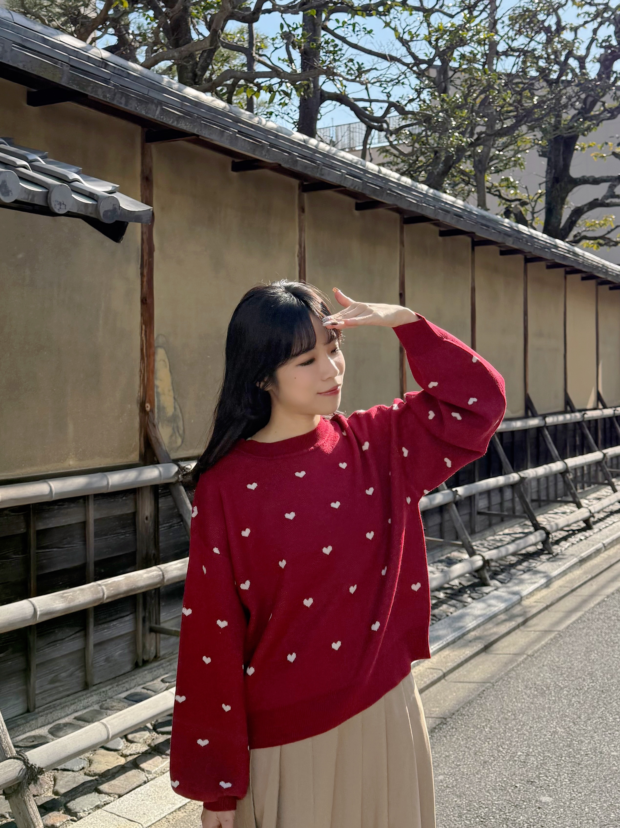 3色•心心針織上衣