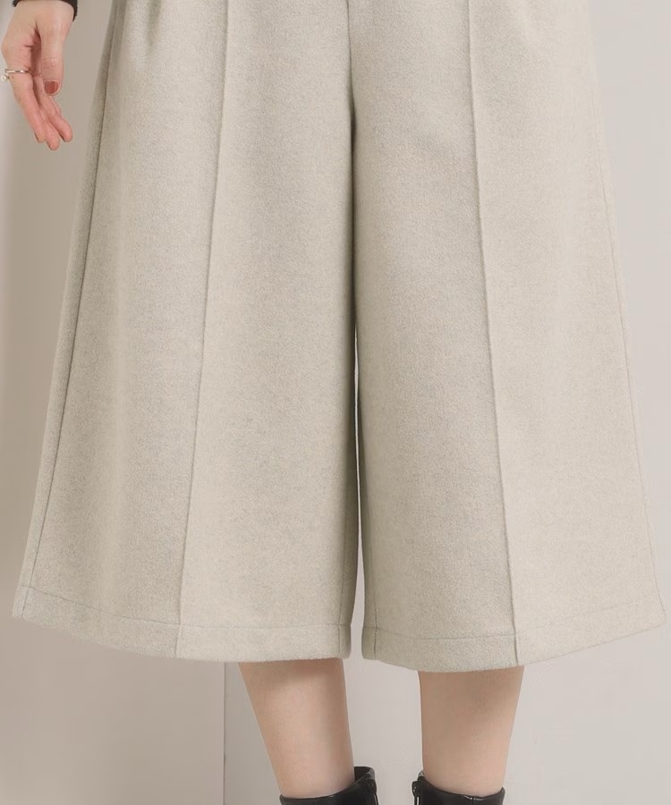 3色•淨色絨及膝長褲